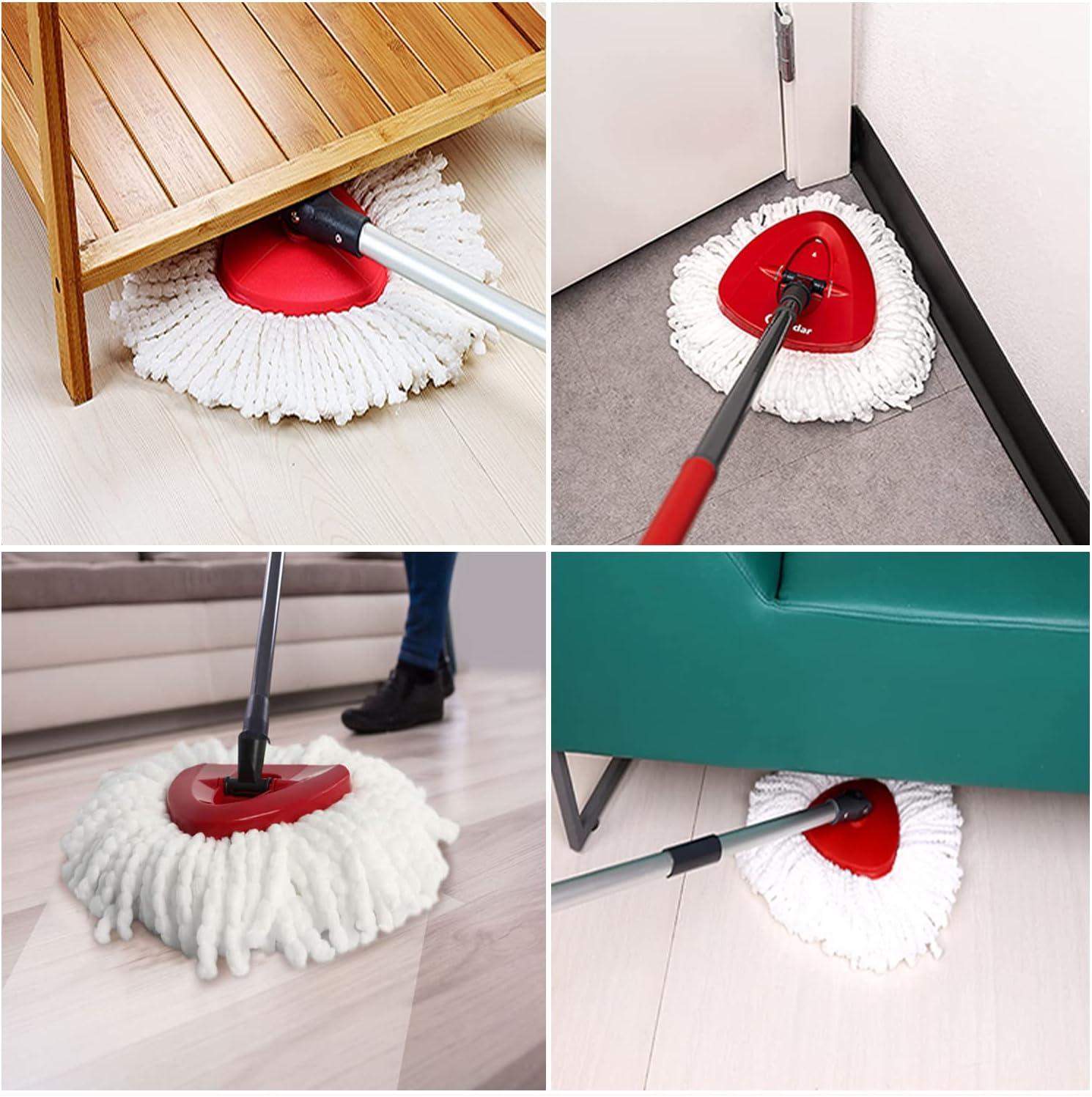 4 Pack Spin Mop Refill - Replacement Head Compatible with O Cedar, Microfiber Spin Mop Refills,clean the floor. Easy Floor Cleaning Mop Head Replacement - Bonison