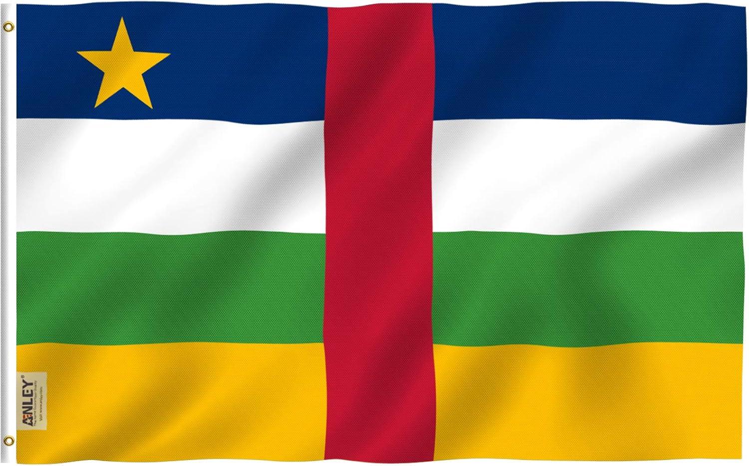 Anley Fly Breeze 3x5 Feet Central African Republic Flag - Central African Flags Polyester with Brass Grommets