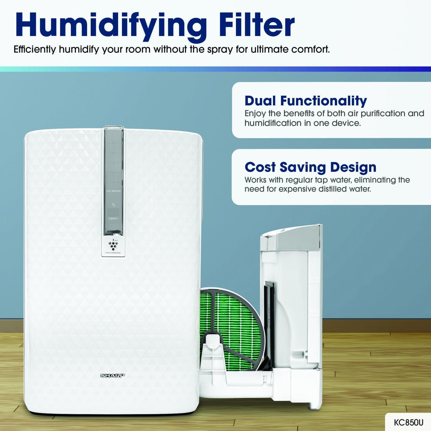 Sharp Triple Action Plasmacluster Air Purifier with Humidifying Function (254 sq. ft.)