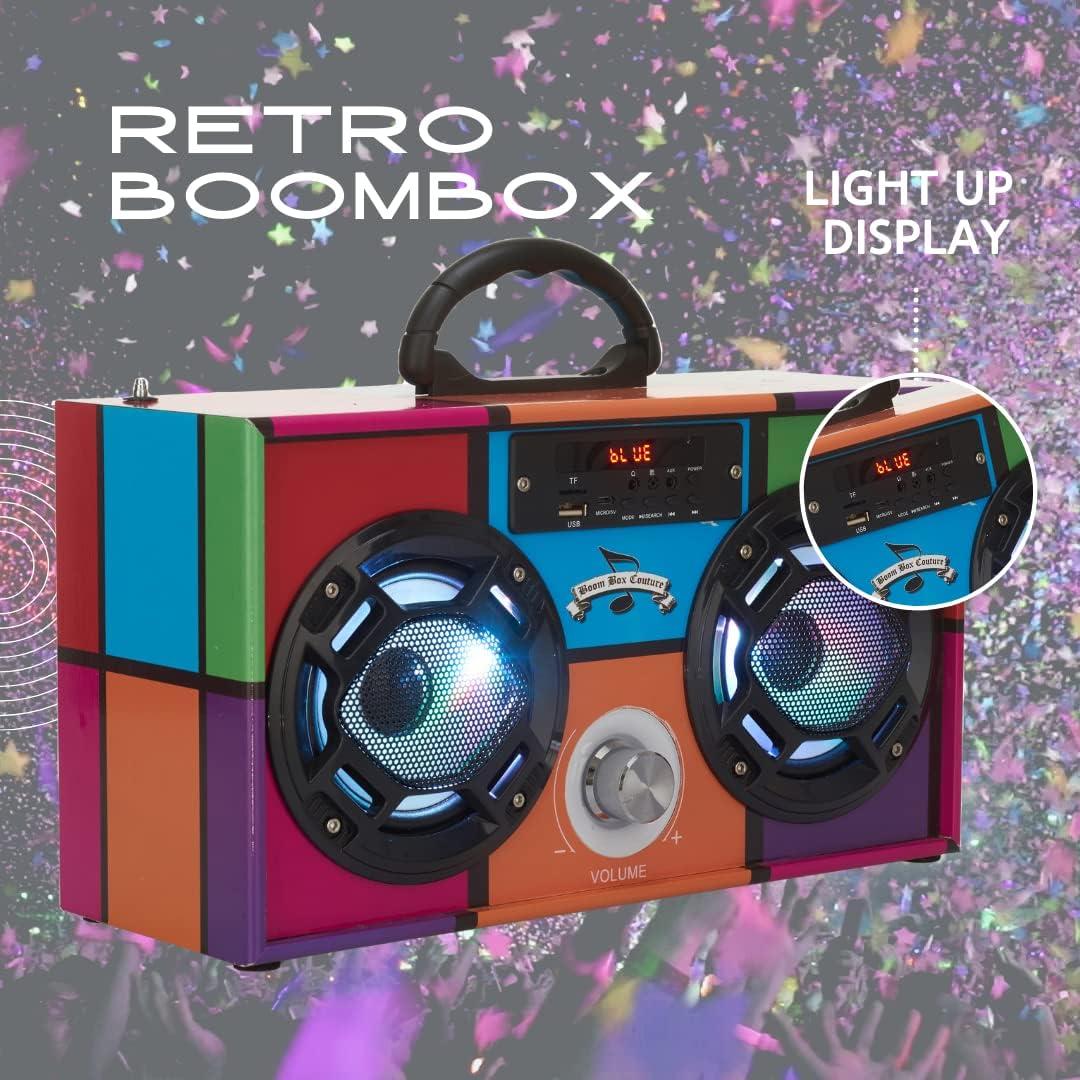 Glitter Rainbow Bling Wireless Boombox (BB-GLITTER RAINBOW)