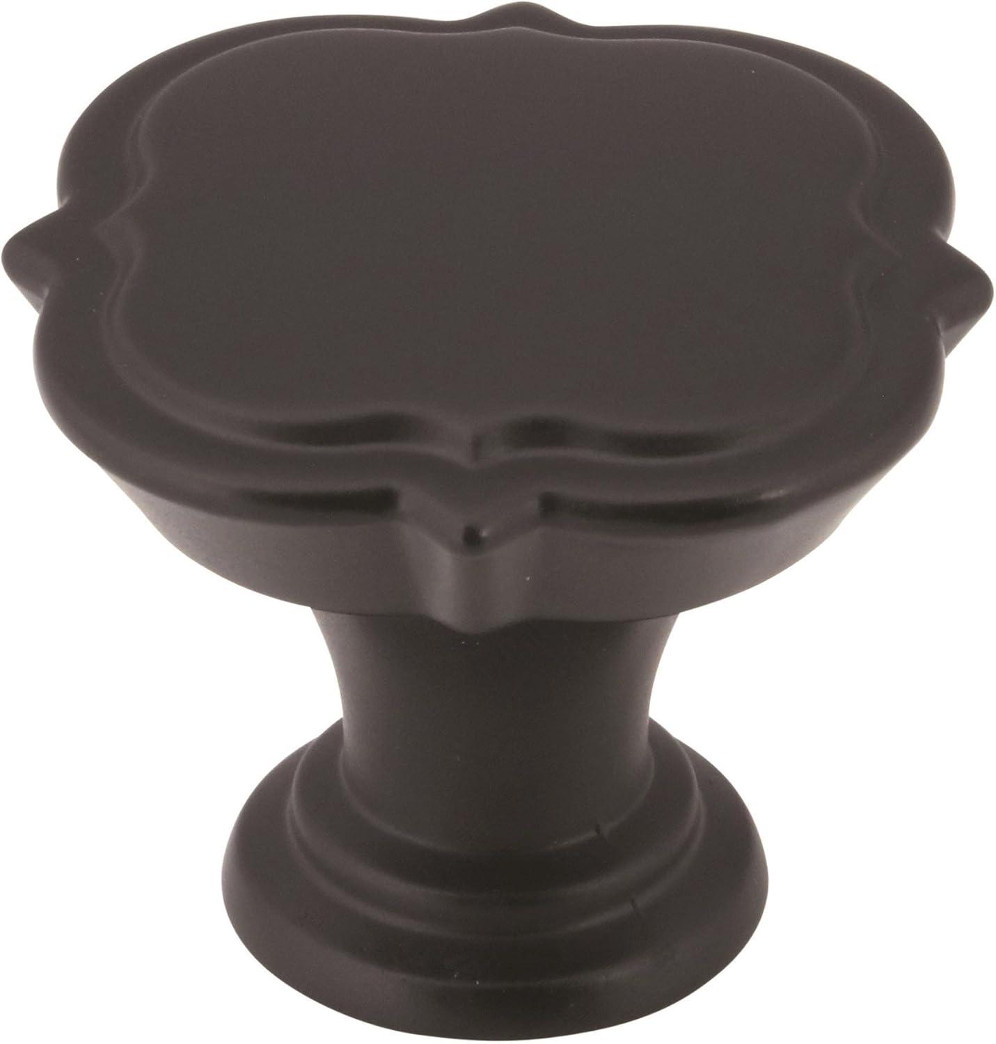 Grace Revitalize Black Bronze Square Cabinet Knob with Mounting Hardware