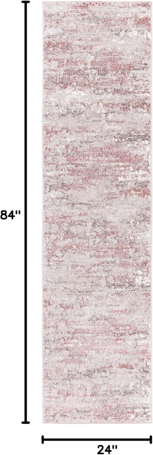 Meadow 500 MDW585 Power Loomed Indoor Runner Rug - Beige/Pink - 2'x7' - Safavieh