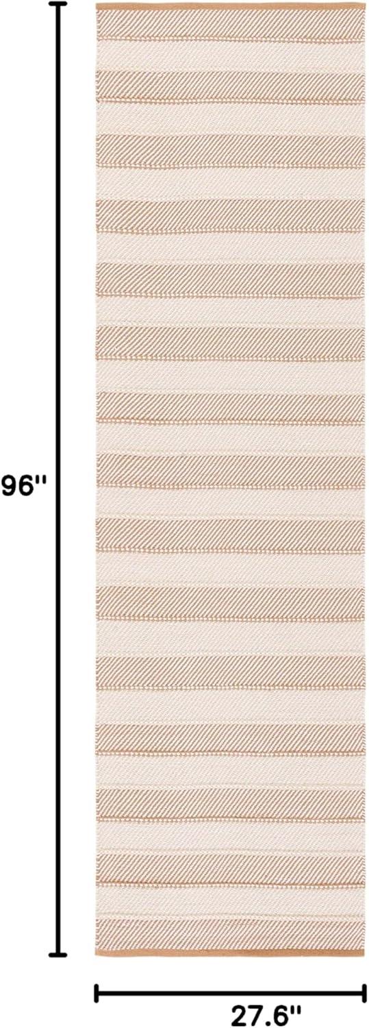 Striped Kilim STK803 Hand Woven Runner Rug - Beige/Gold - 2'3"x8' - Safavieh.