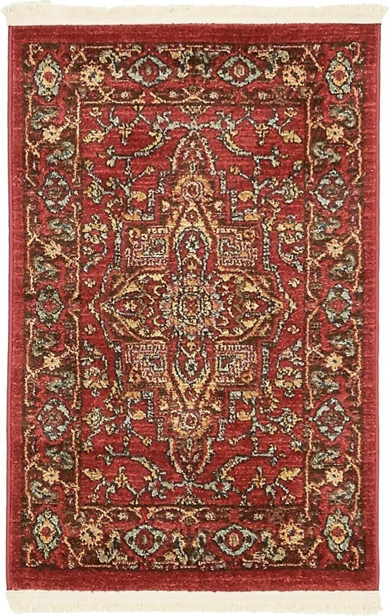 Unique Loom 2' 0 x 3' 1 Red Sahand Ardashir Area Rug