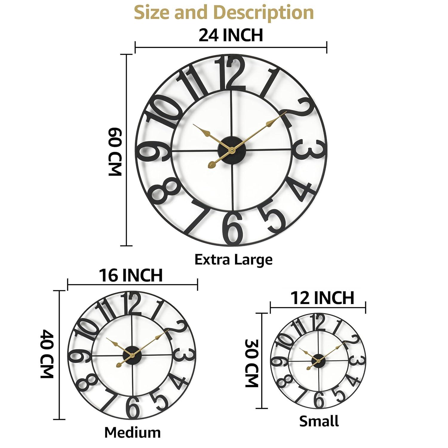 Sorbus Large 16" Numeral Analog Decorative Wall Clock