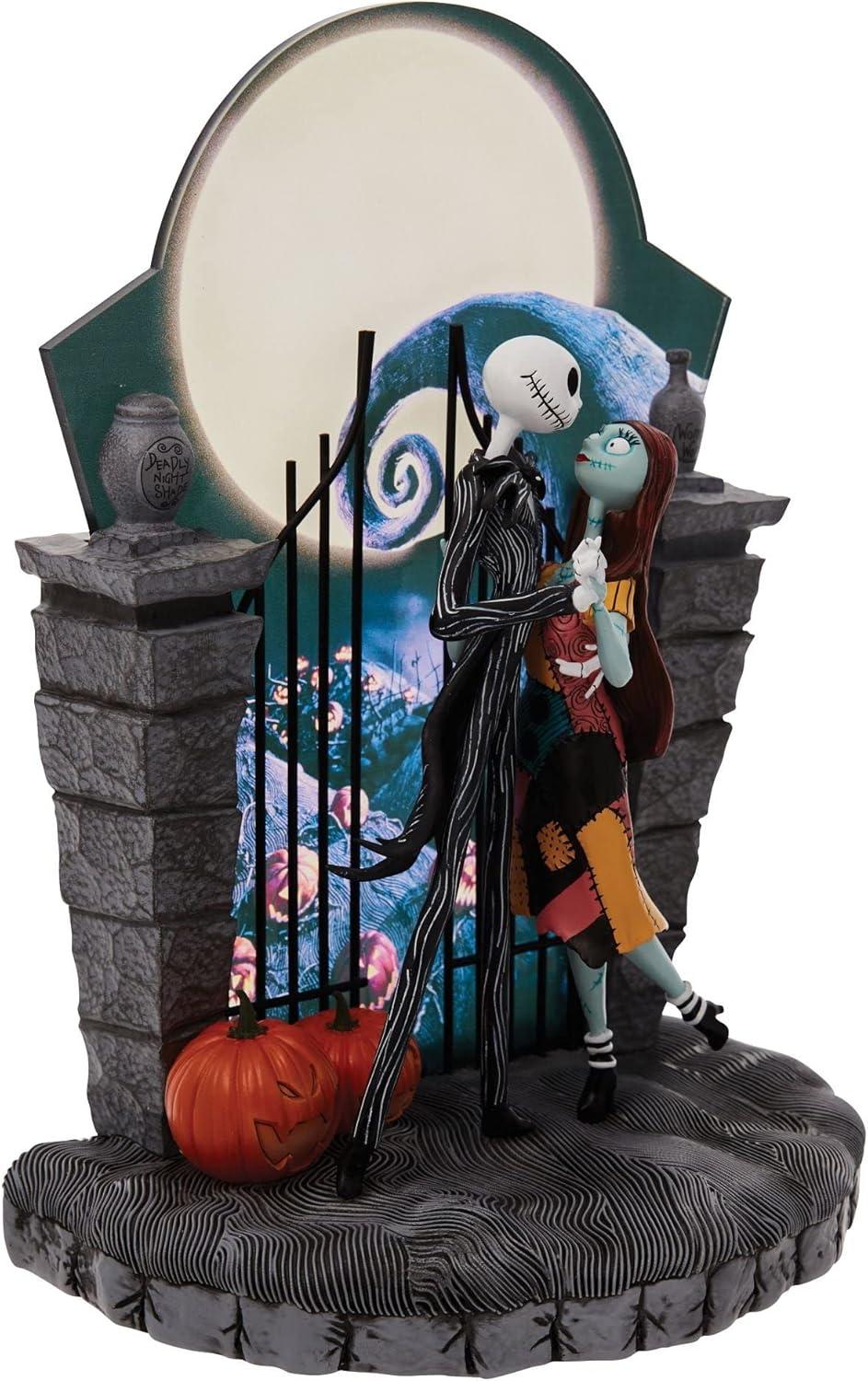 Disney Showcase Nightmare Before Christmas Jack Sally Light Up Figurine 9in H