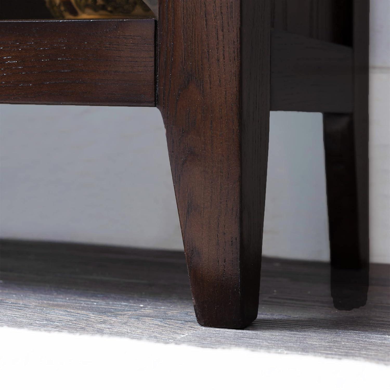 Leick Home Curio Cabinet in Chocolate Oak