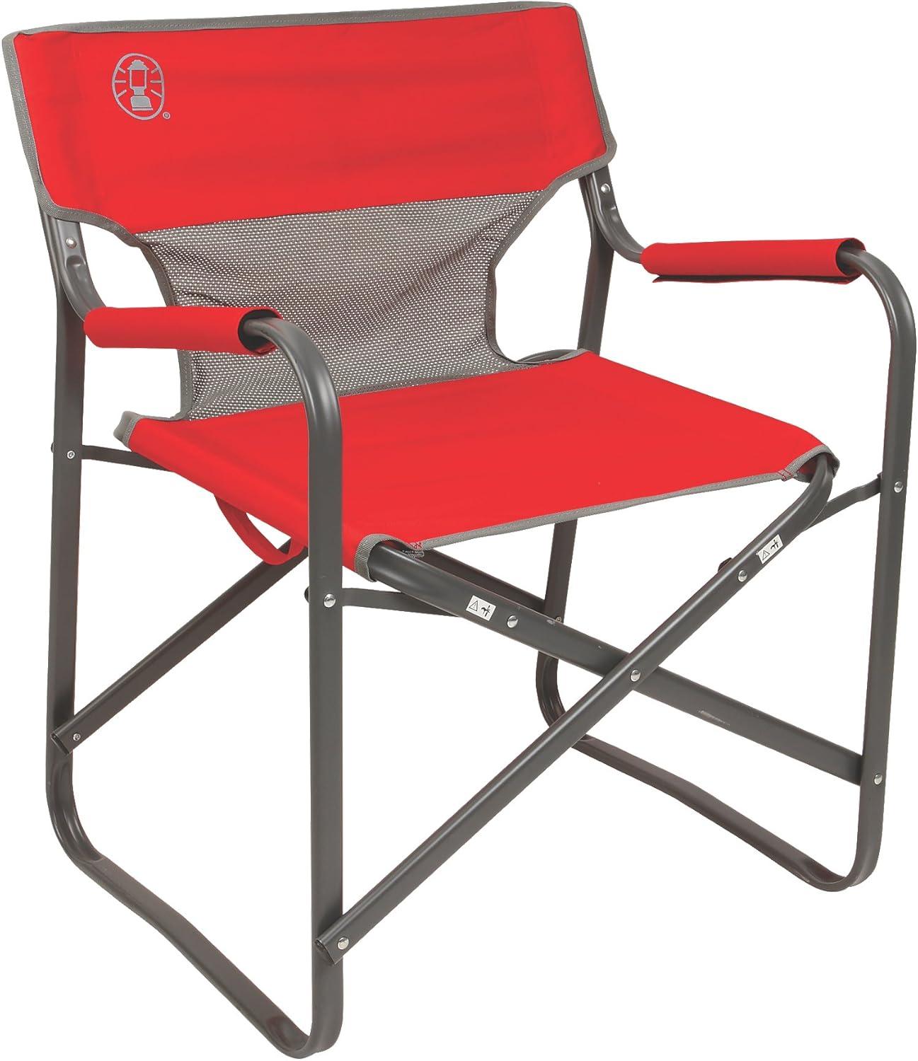 Coleman Outpost Breeze Folding Deck Chair - Red