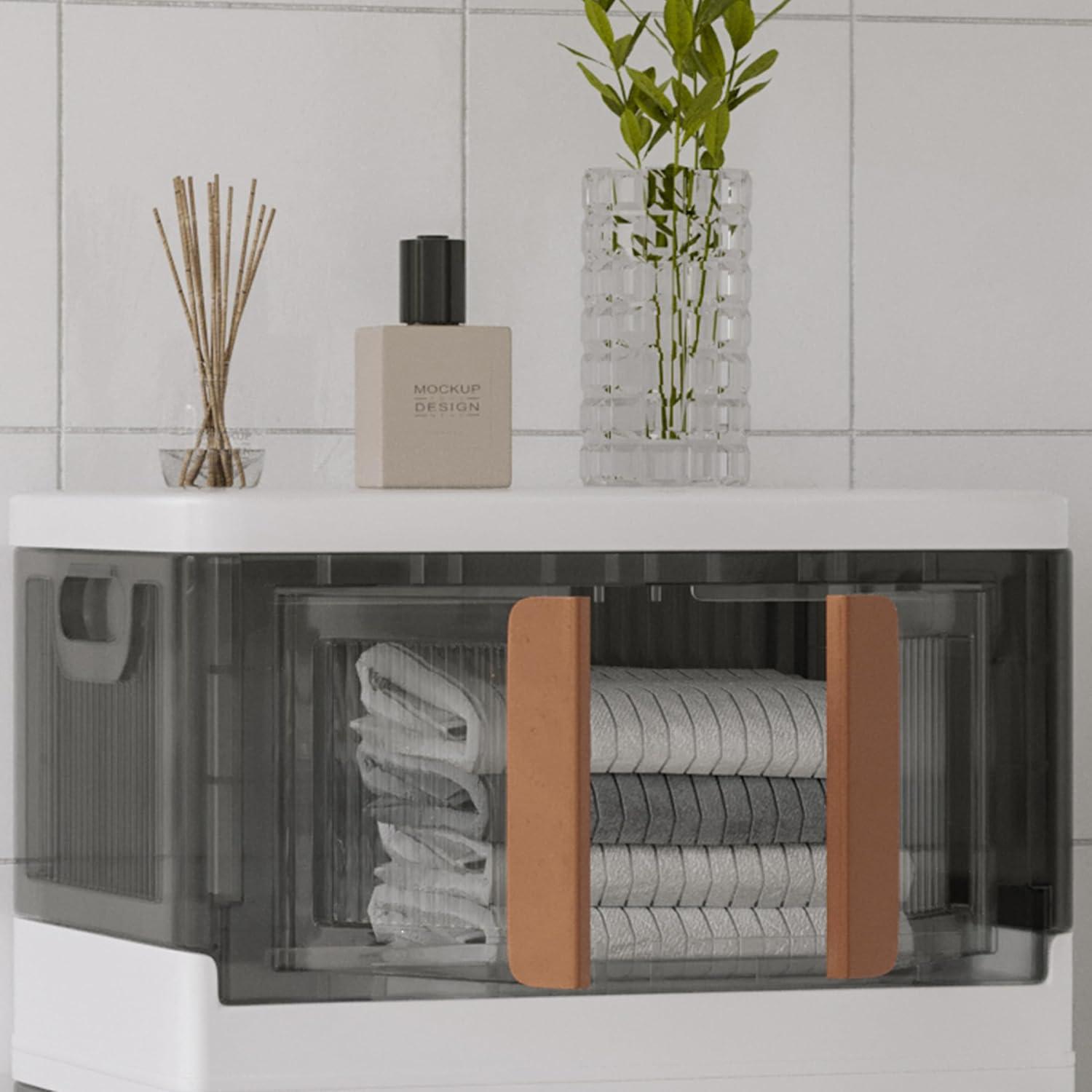 Home-Complete 8.4 Gal Foldable Storage Bin with Lid
