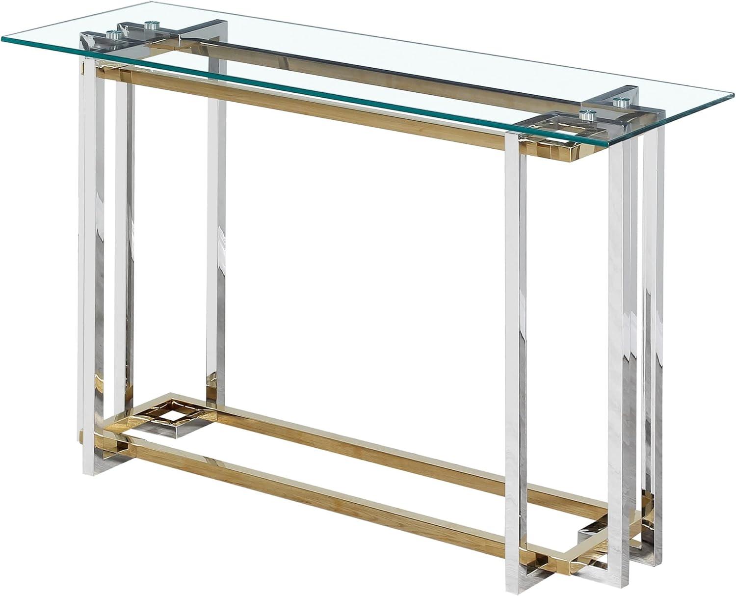 Contemporary Glass & Metal Console Table