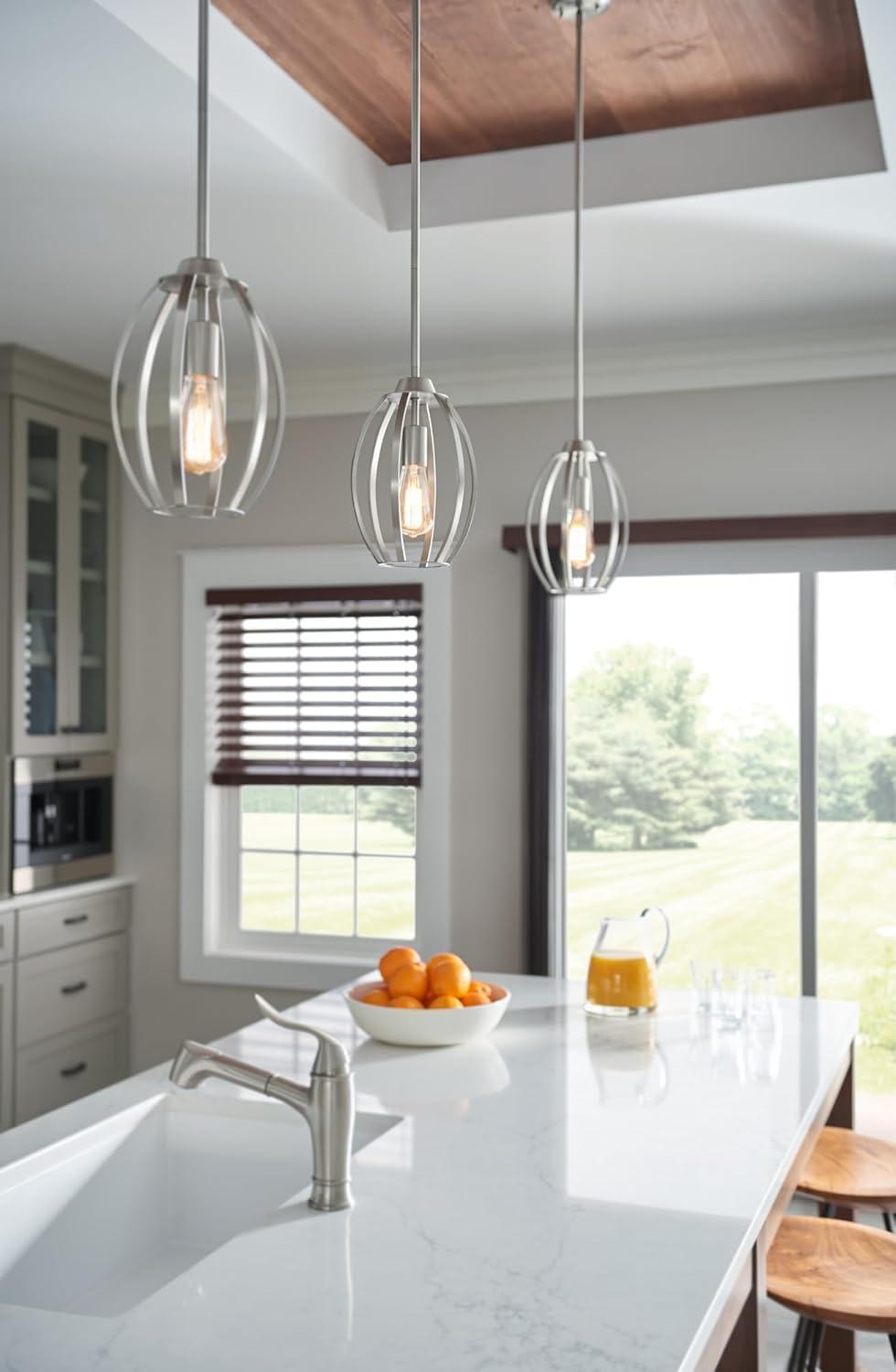 Tao 1 Light Pendant Brushed Nickel