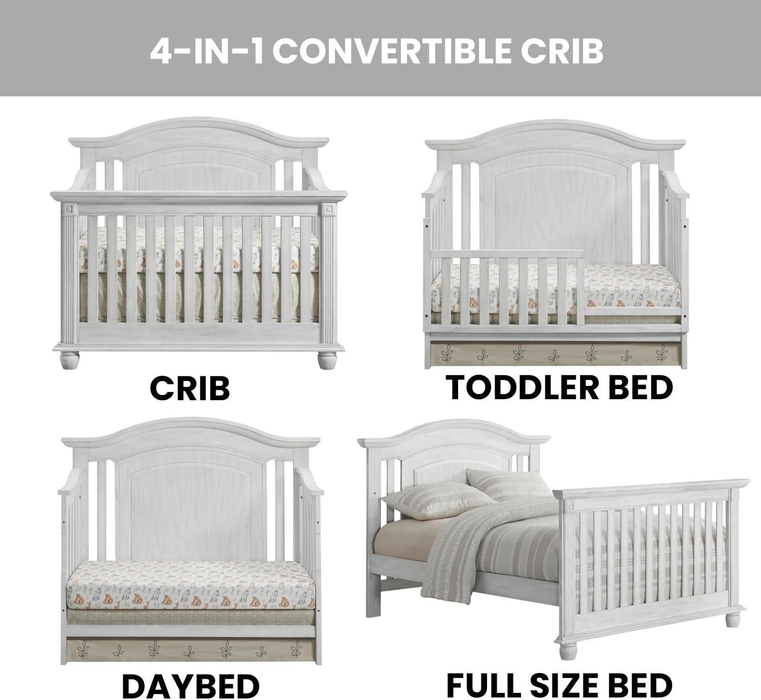 Oxford Baby London Lane 4-in-1 Convertible Crib