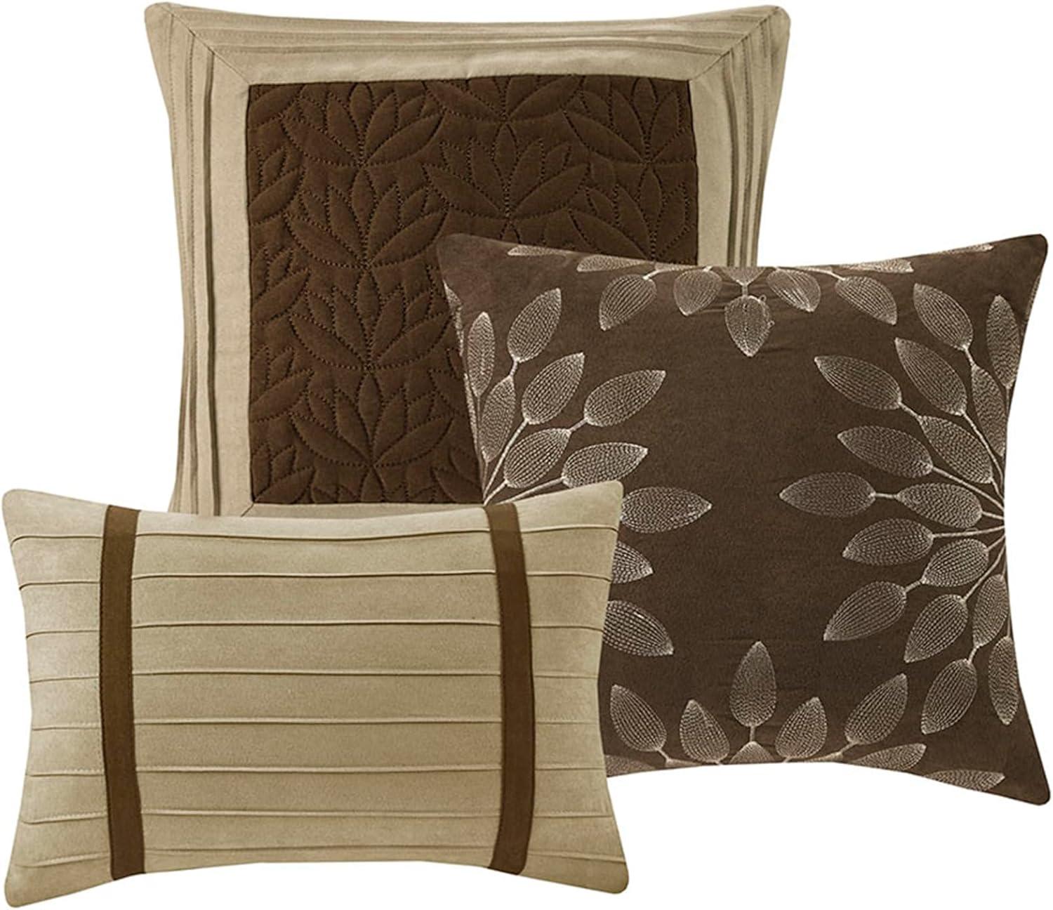 Madison Park Palmer 7 PC Pieced Faux Suede Comforter Set