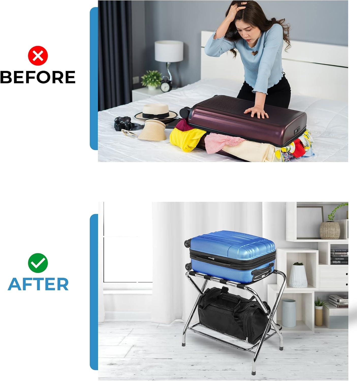 Folding Metal Luggage Rack