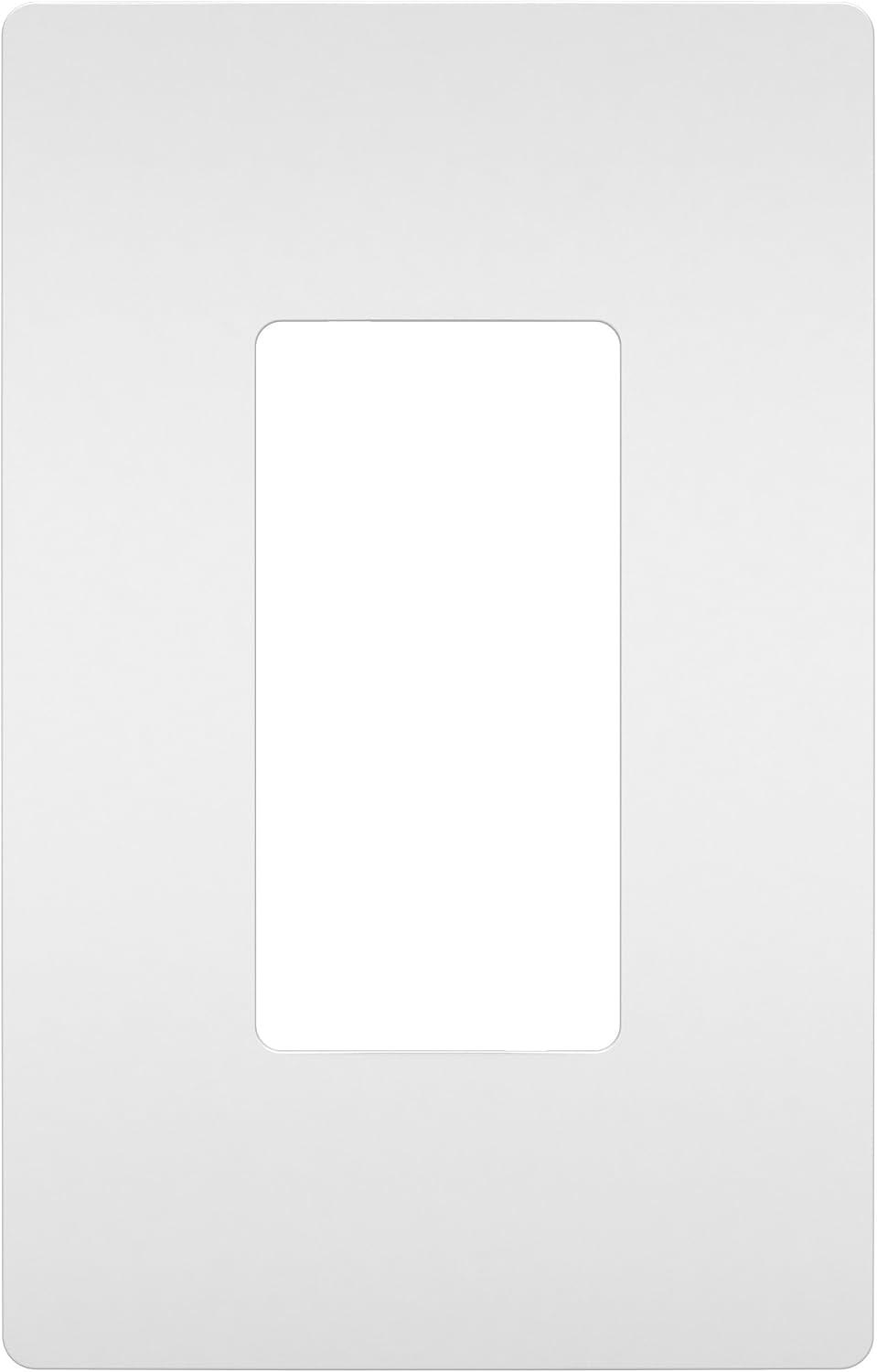 White 1-Gang Screwless Polycarbonate Wall Plate