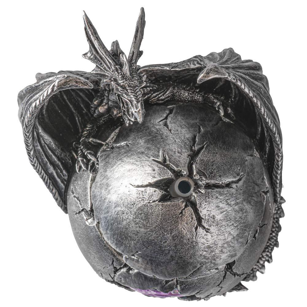 Pacific Giftware Mystical Dragon Egg Shape Aroma Diffusers for Essential Oils 4 Timer Color Changing LED Night Light Auto Off Gothic Fantasy Home Decor