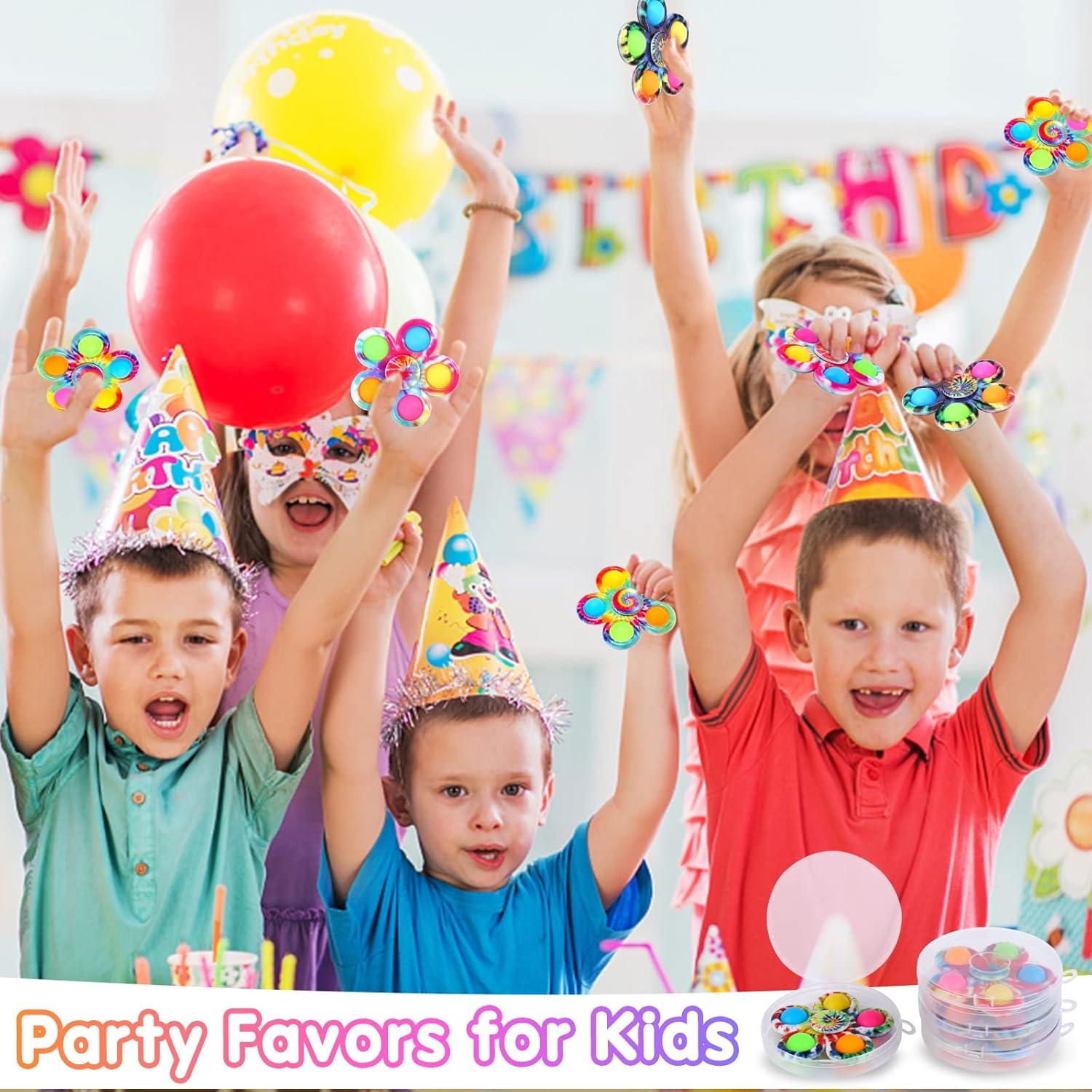 Gigilli 24 Pack Party Favors Fidget Spinners for Kids 4-8 8-12, Goodie Bags Stuffers for Kids 3-5, Pop Mini Fidget Toys Bulk ADHD Classroom Prizes, Toddler Birthday Party Gifts, Adult Anxiety Toys