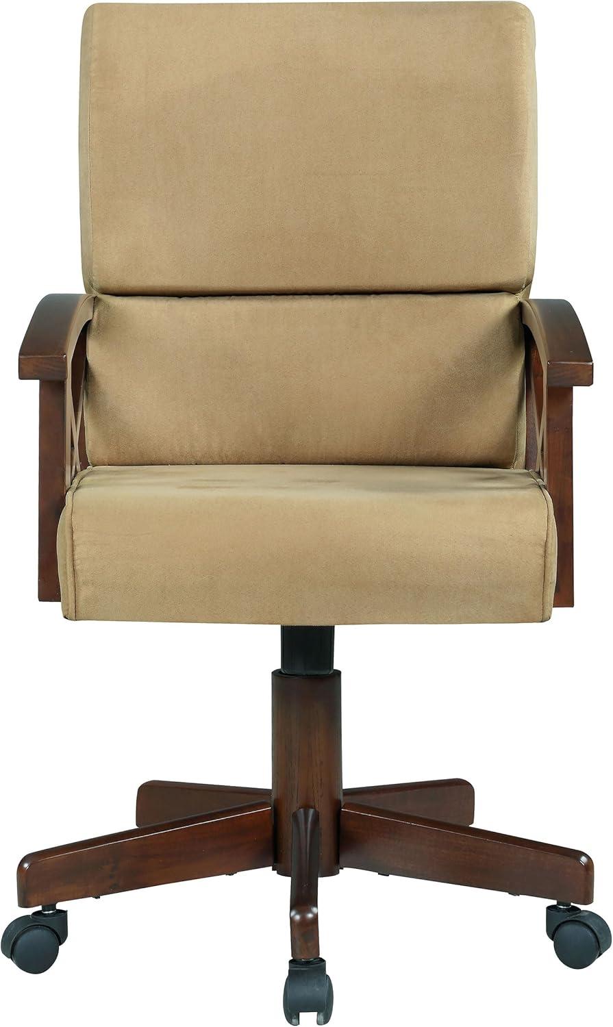 DPlus Upholstered Game Chair Tobacco and Tan