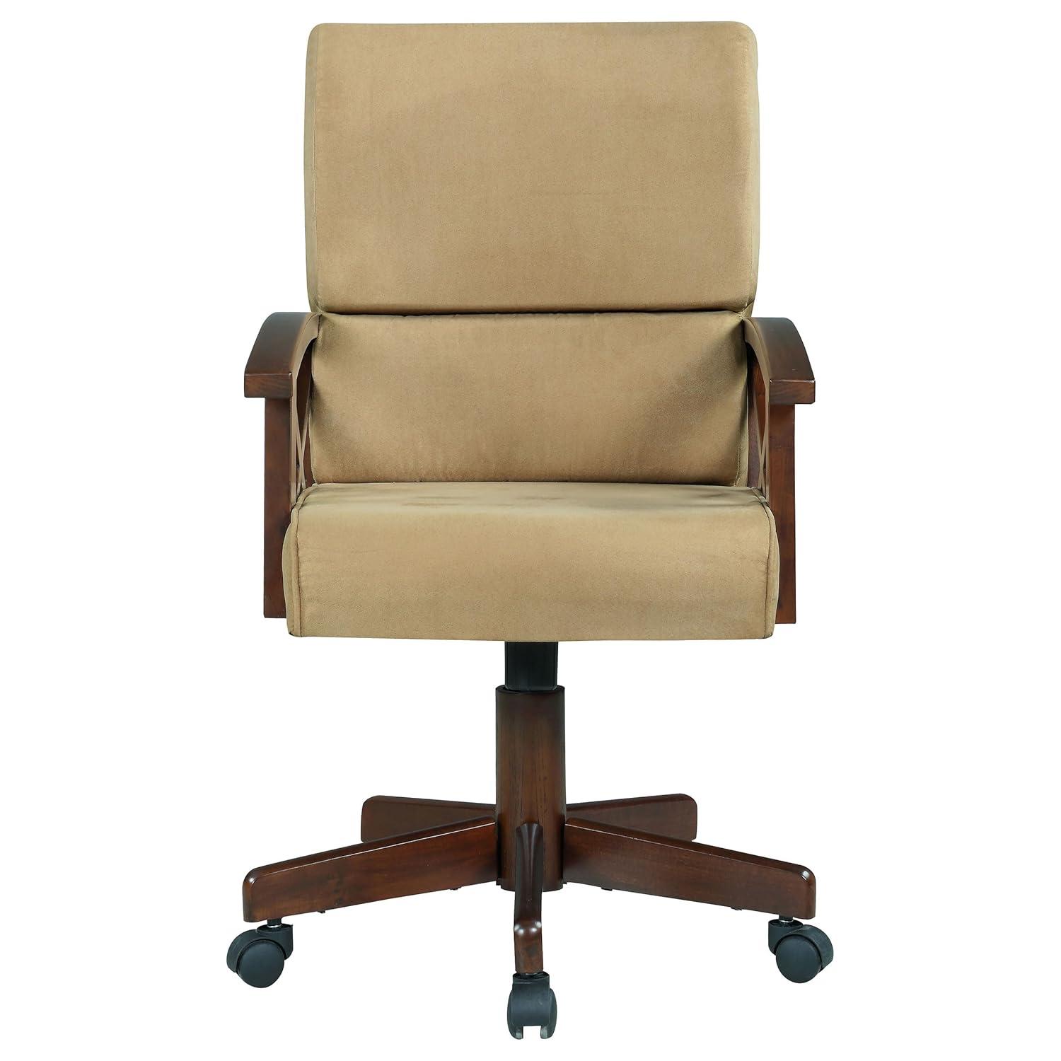 DPlus Upholstered Game Chair Tobacco and Tan