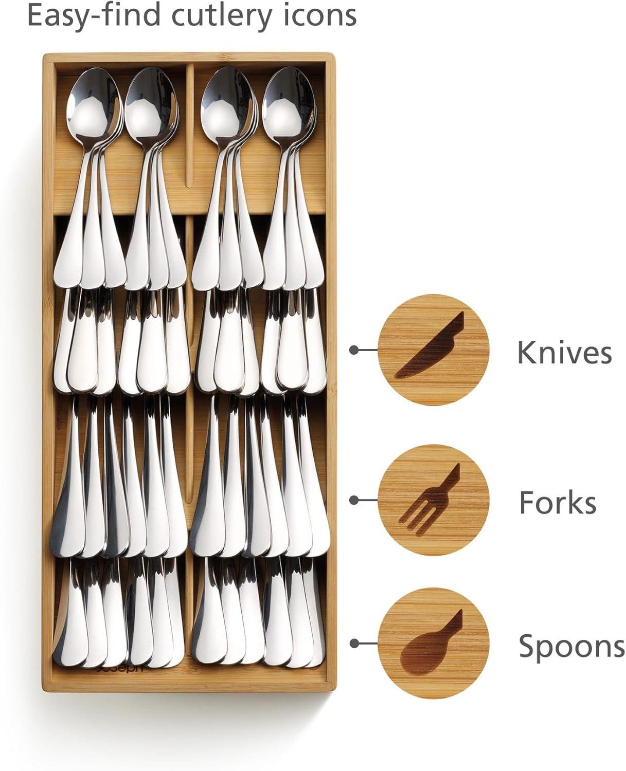 Joseph Joseph Joseph Joseph DrawerStore Large Bamboo Silverware Organizer