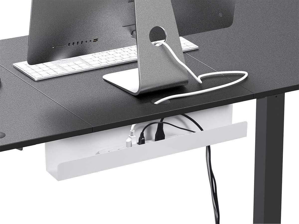 Monoprice Under Desk Cable Tray - Steel With Power Supply and Wire Management - Workstream Collection