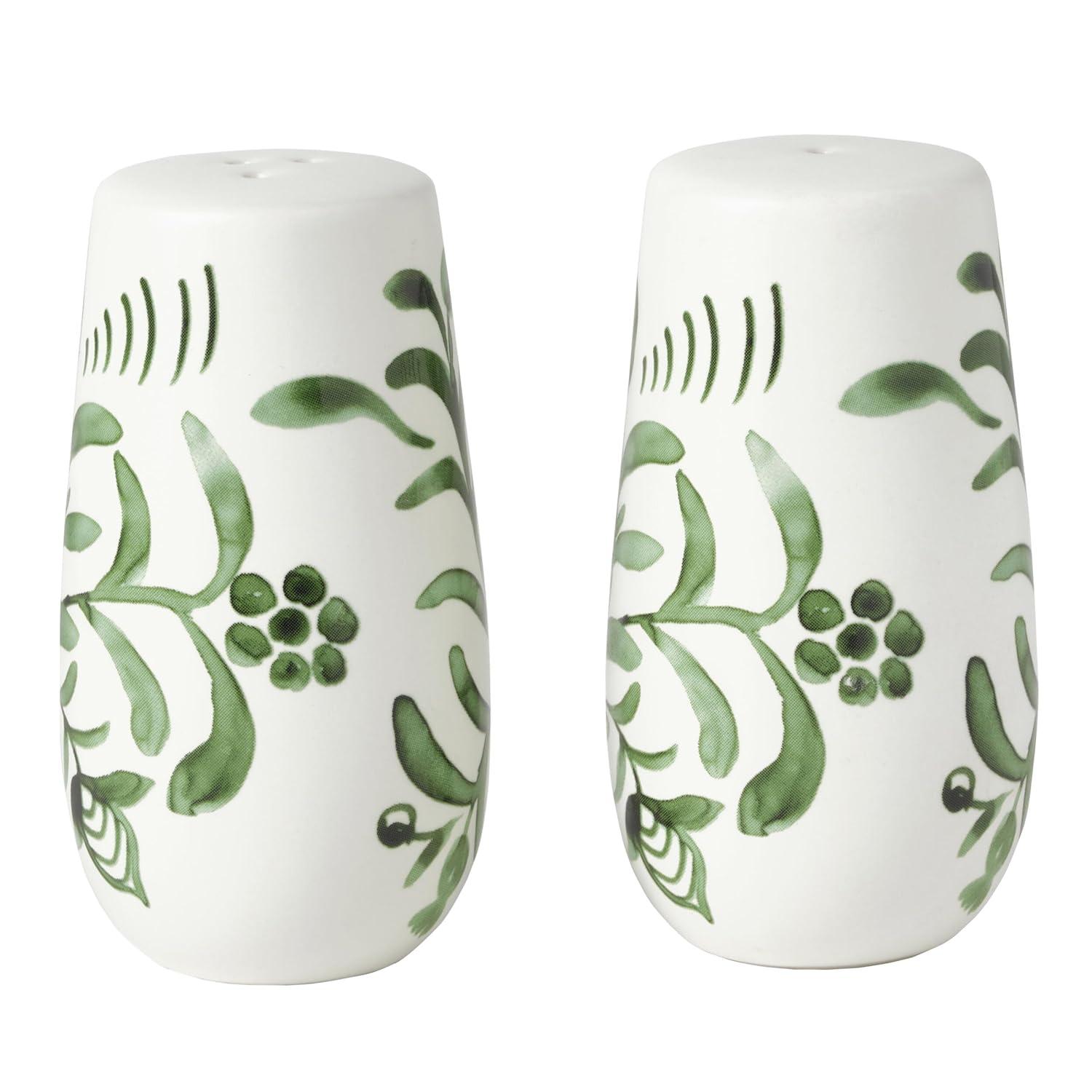 Fitz and Floyd Fitz And Floyd Green Sicily Serve Bowl/Salt & Pepper Set
