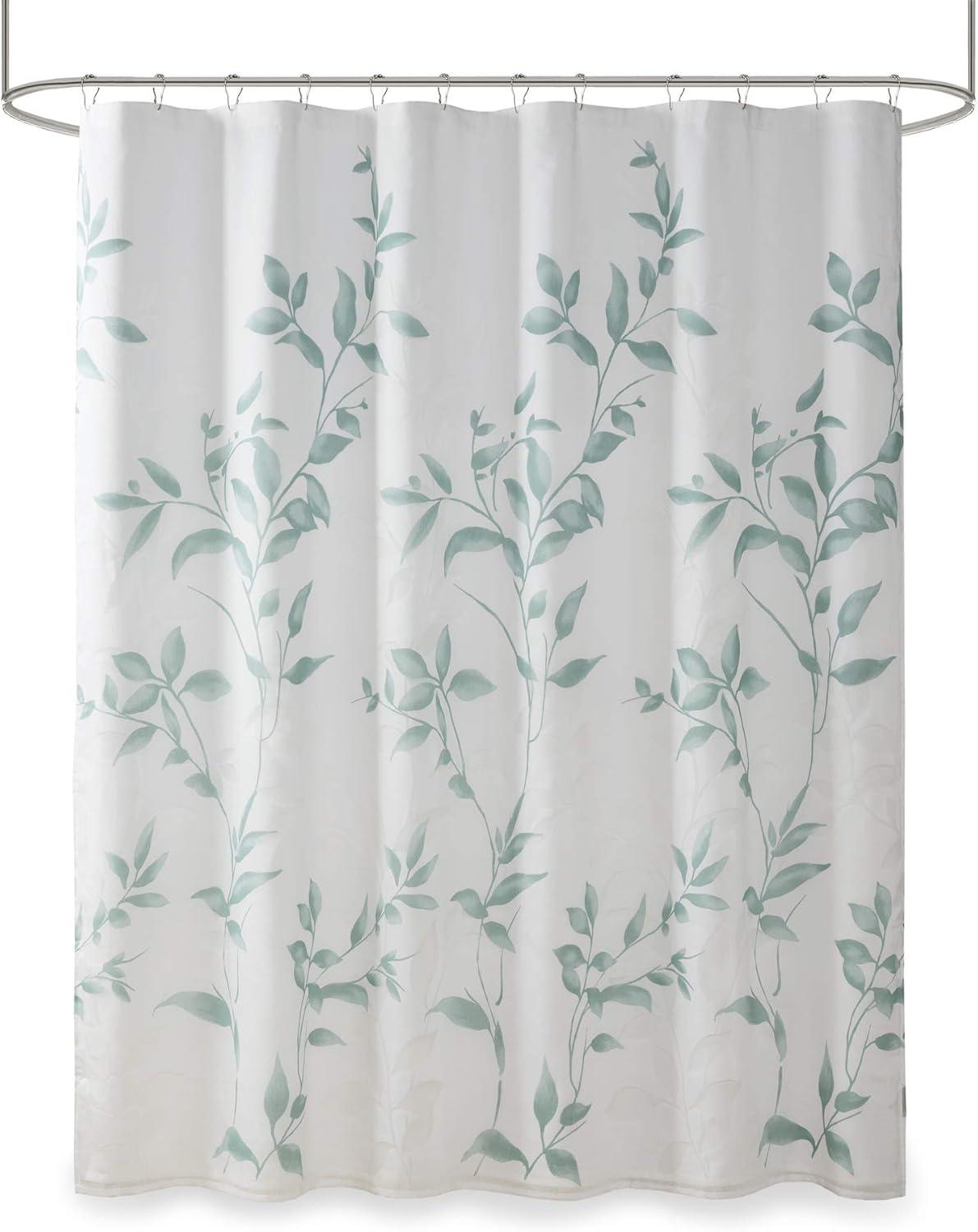 Trent Botanical Burnout Floral Printed Shower Curtain