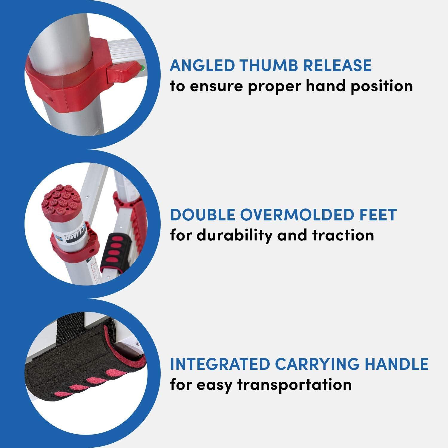 Xtend + Climb Telescoping Ladder,Extended 10 ft. 6" H 760P+