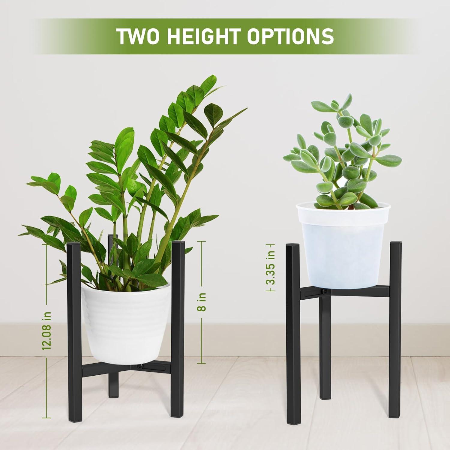 Adjustable Black Metal Indoor/Outdoor Plant Stand