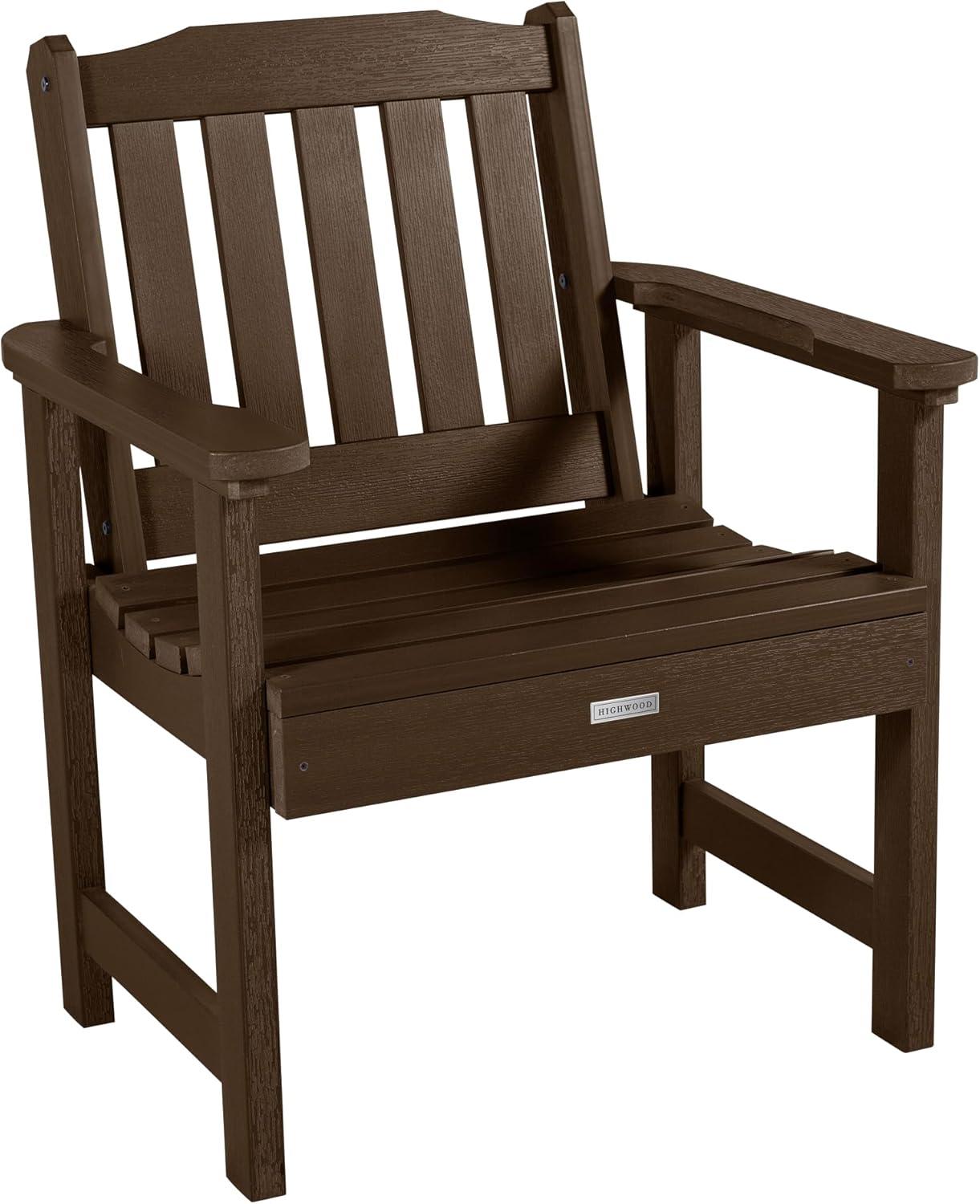 Lehigh Garden Patio Chair Weathered Acorn - highwood: Durable Outdoor Seating, Fade-Resistant