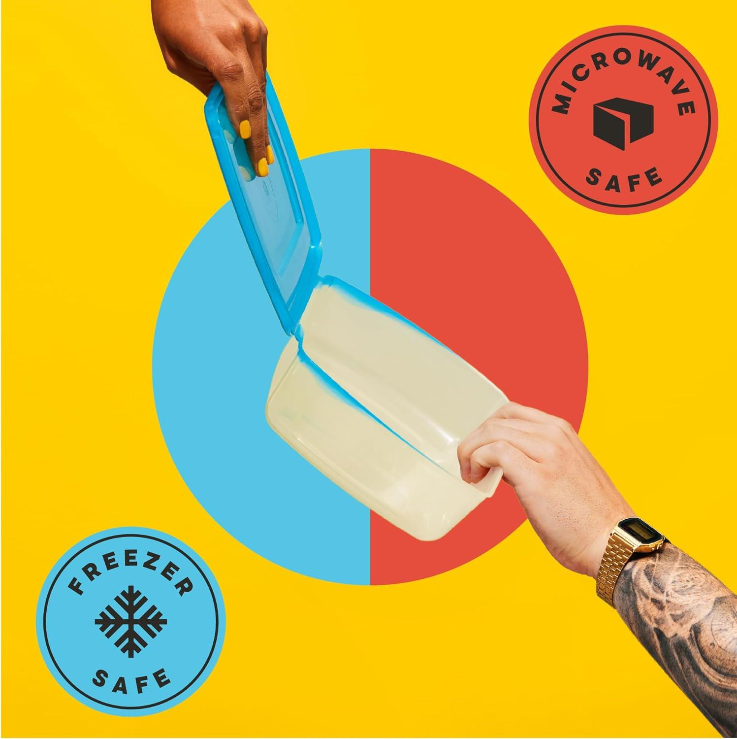 Mr Lid Containers with Attached Lid - 17 Pack - Meal Prep, Food Storage, Durable Containers.