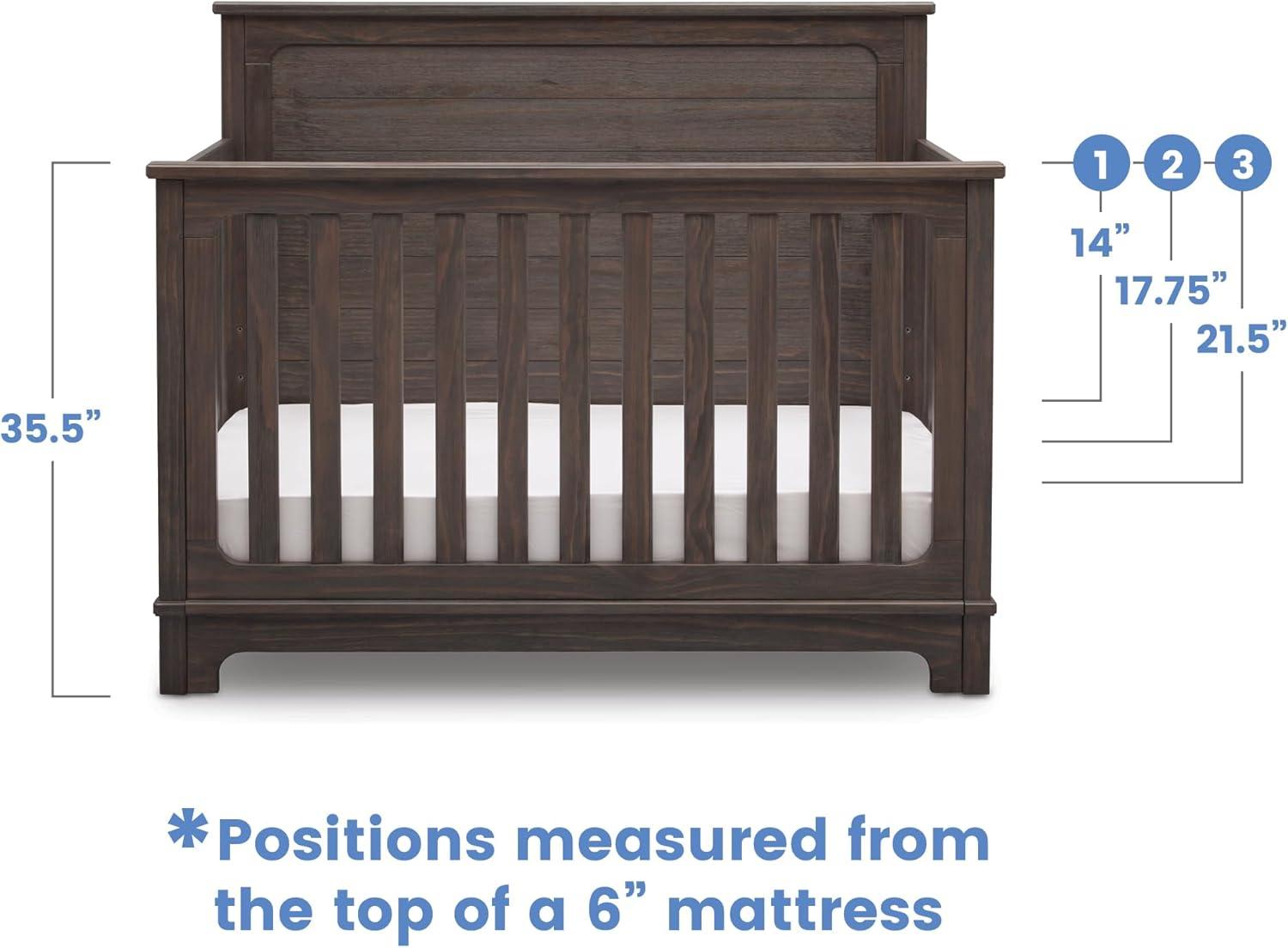 Simmons Kids' Slumbertime Monterey 4-in-1 Convertible Crib