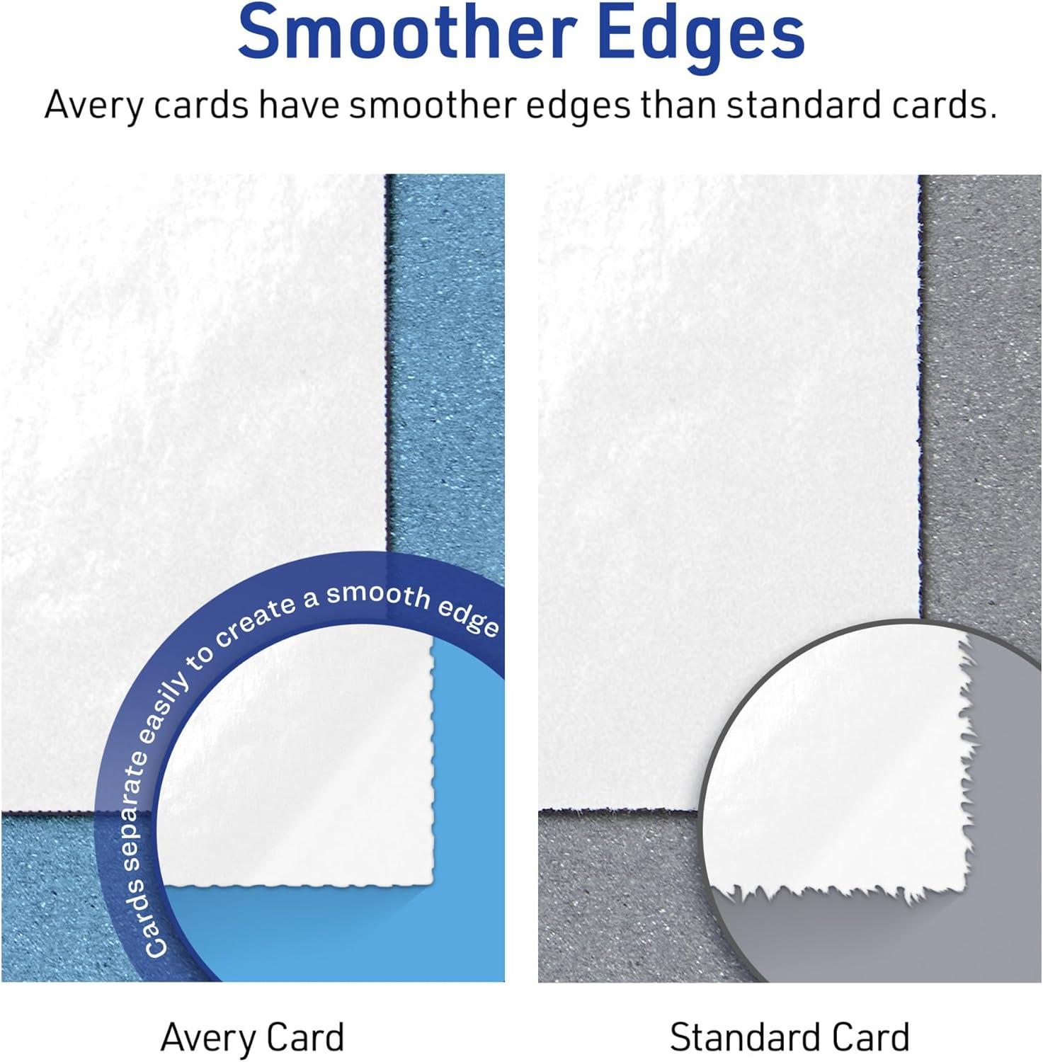 Avery Printable Greeting Cards, 5.5" x 8.5", Glossy White, 50ct