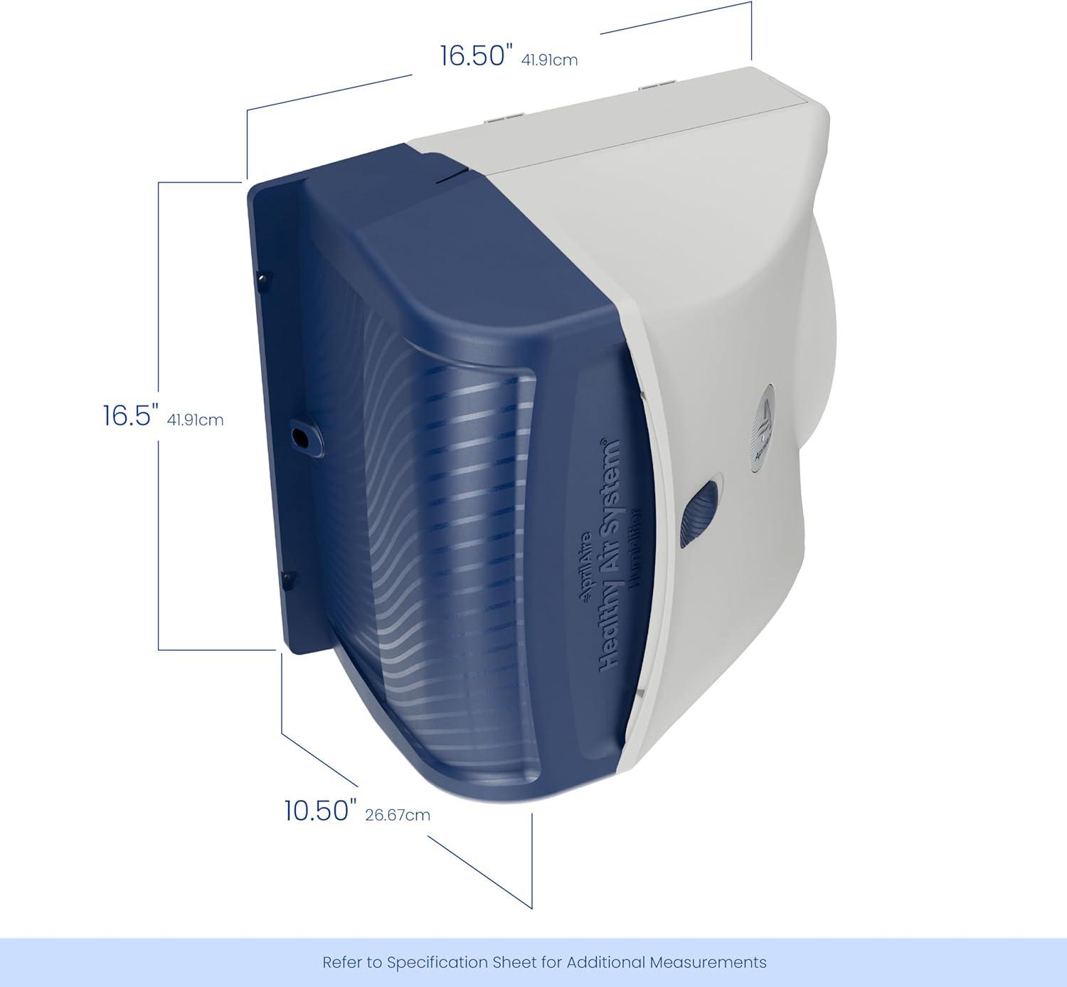 AprilAire 720M Whole-House Fan-Powered Evaporative Humidifier – 21 Gallons Per Day, Water Saving With Manual Control for up to 6,250 Sq. Ft., Part of the AprilAire Healthy Air System