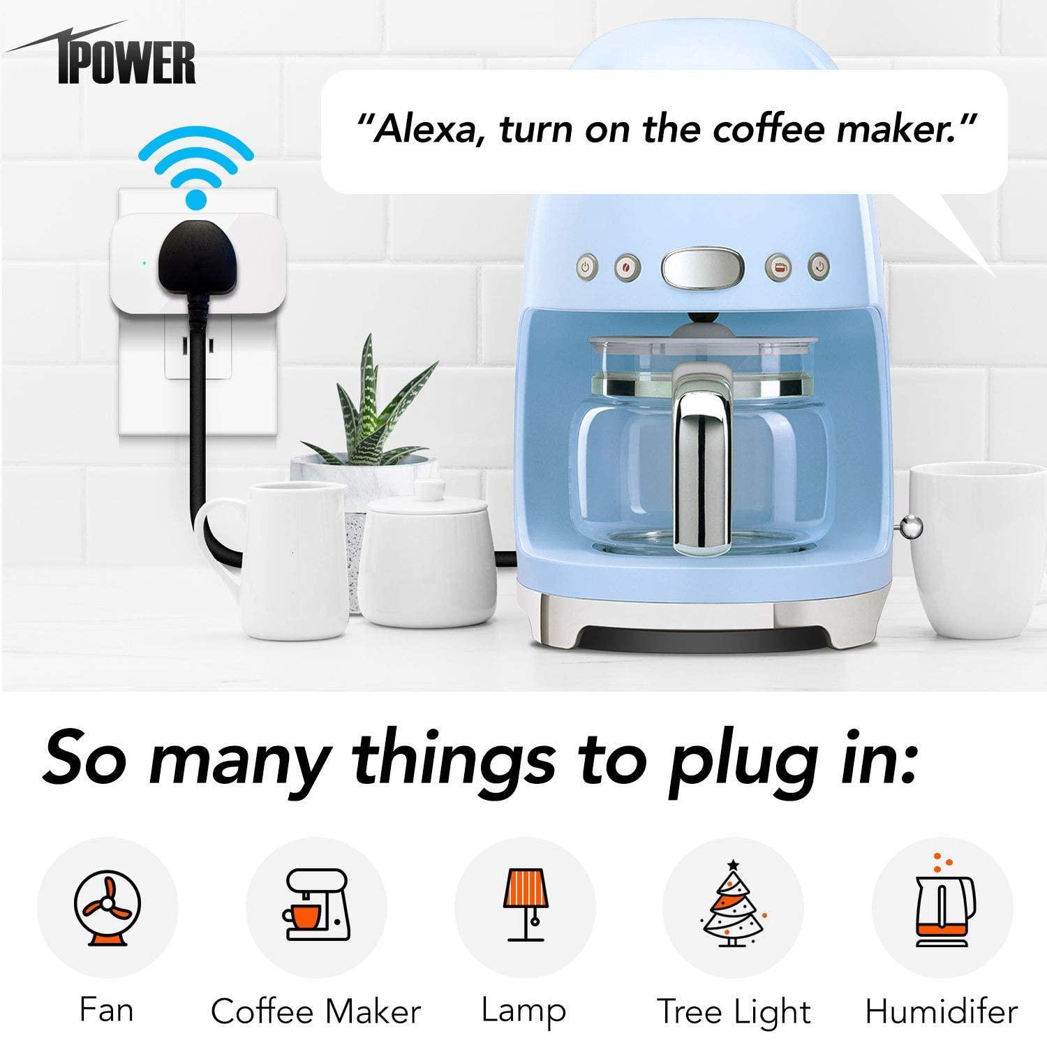 iPower Digital Programmable Timer, Heavy Duty Dual Outlet for Lights, 125VAC, 15A, 60 Hz, 1725W, ETL Listed, Indoor Dual Outlet Switch, Appliance, Pool Pump, White, 2 Pack