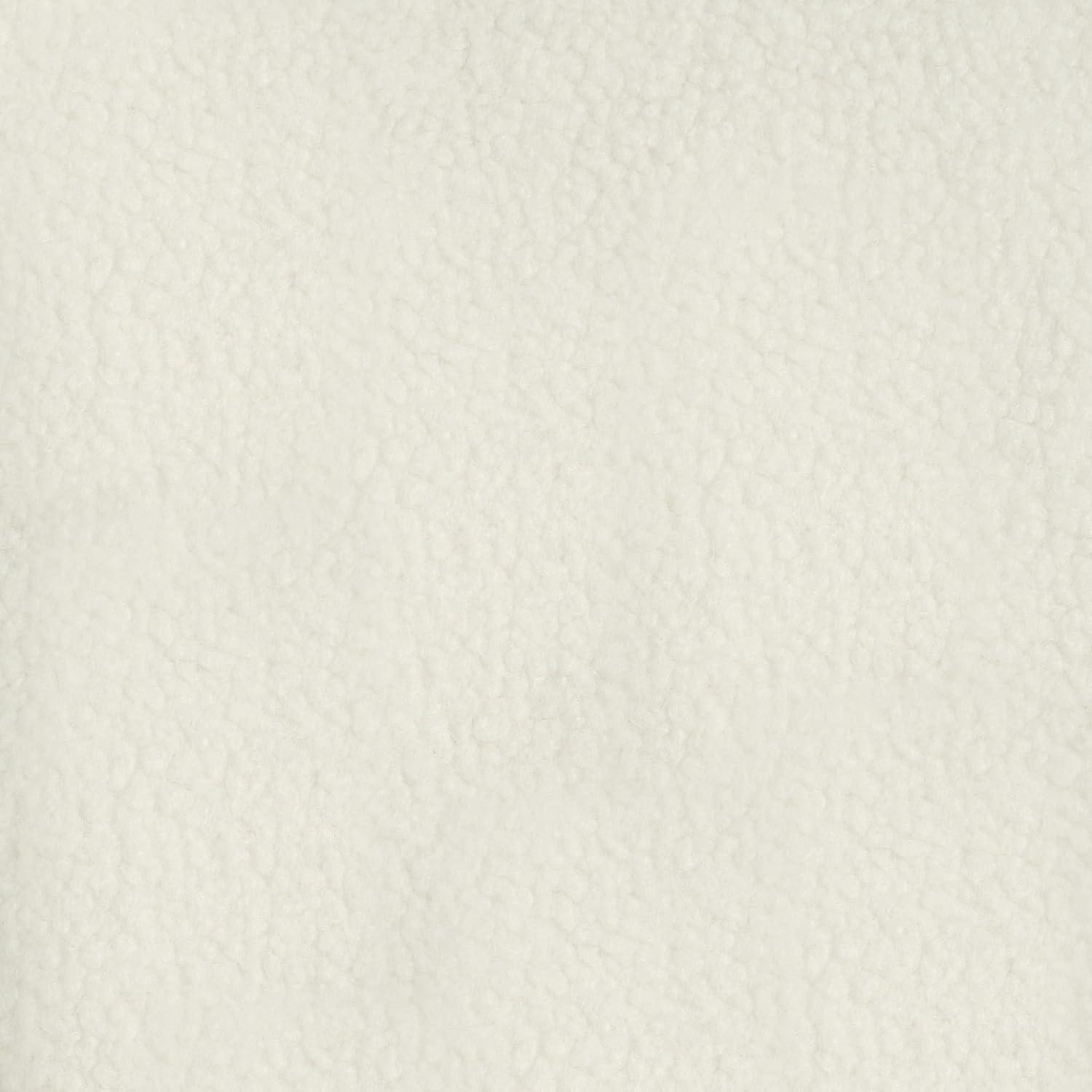 BELLEZE Modern Accent Chair Upholstered Teddy Fleece Armchair for Living Room or Bedroom with Wooden Legs, High Back Rest, Padded Armrest, and Comfortable Cushioned Seat - Allston (White)