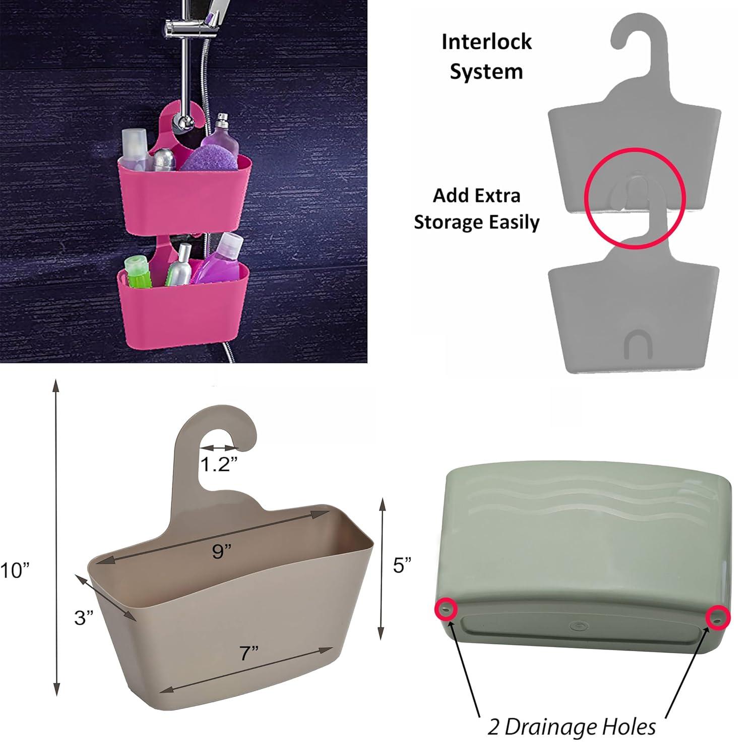 Evideco Shower Caddy Over-the-Door Portable Shower Caddy