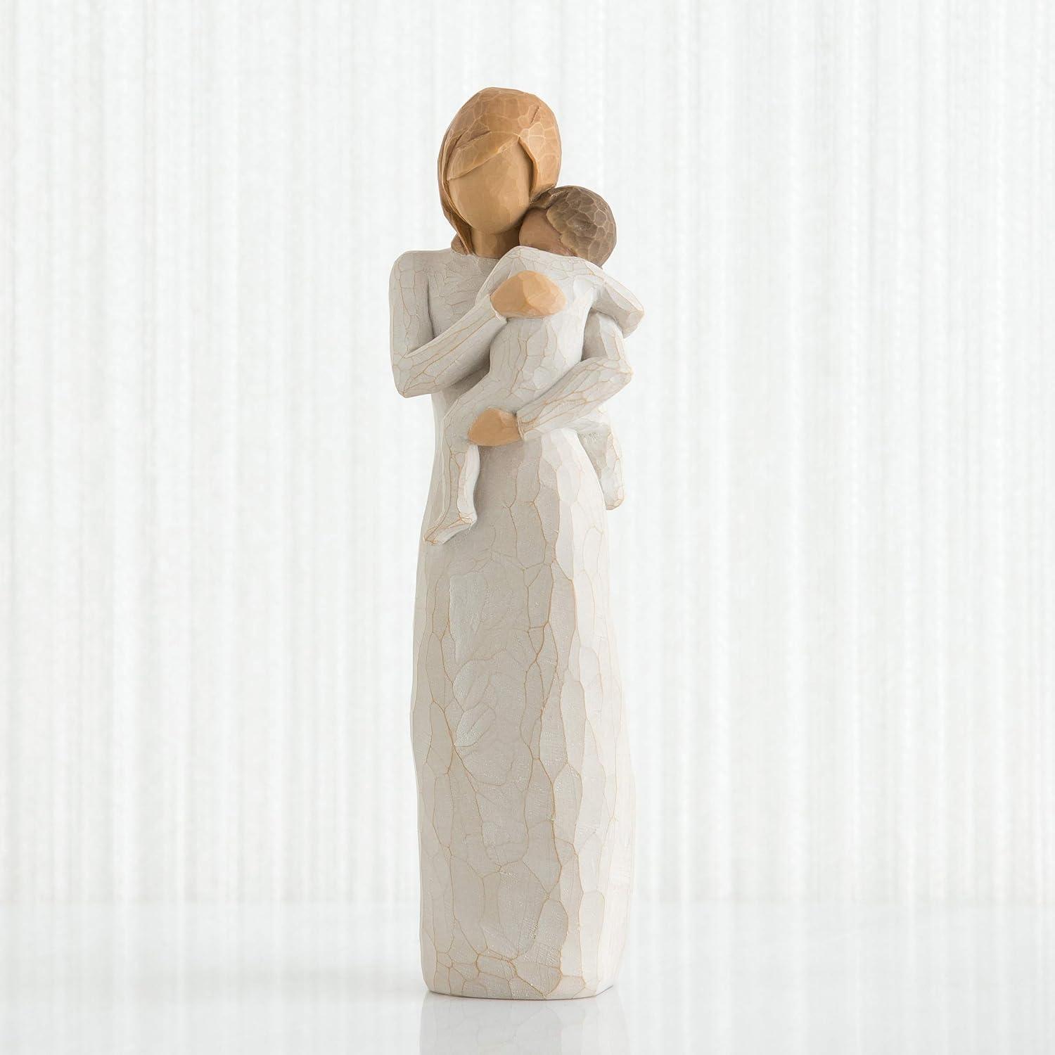 Hand-Painted Resin Mother and Child Figurine