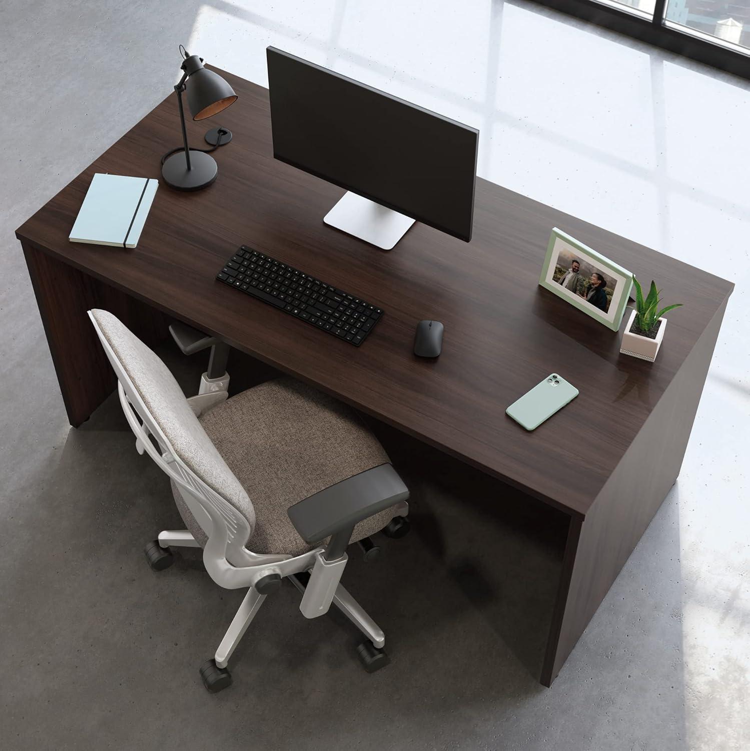 Sauder Affirm 60x30" Engineered Wood Desk in Noble Elm/Brown