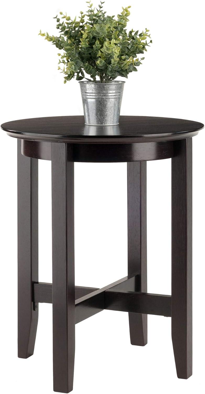 Toby End Table Espresso - Winsome: Solid Wood, Shaker-Style Legs, Bedroom & Den Use