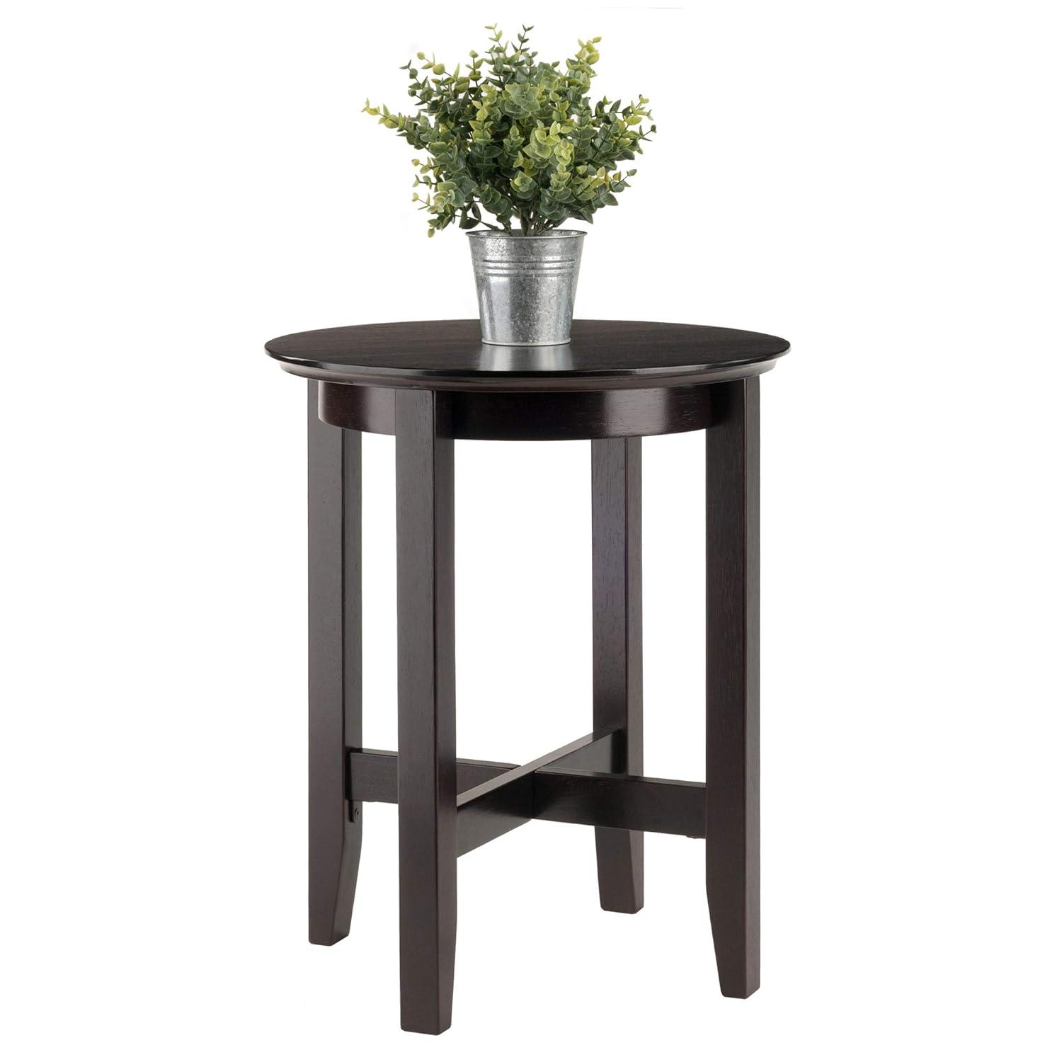 Toby End Table Espresso - Winsome: Solid Wood, Shaker-Style Legs, Bedroom & Den Use