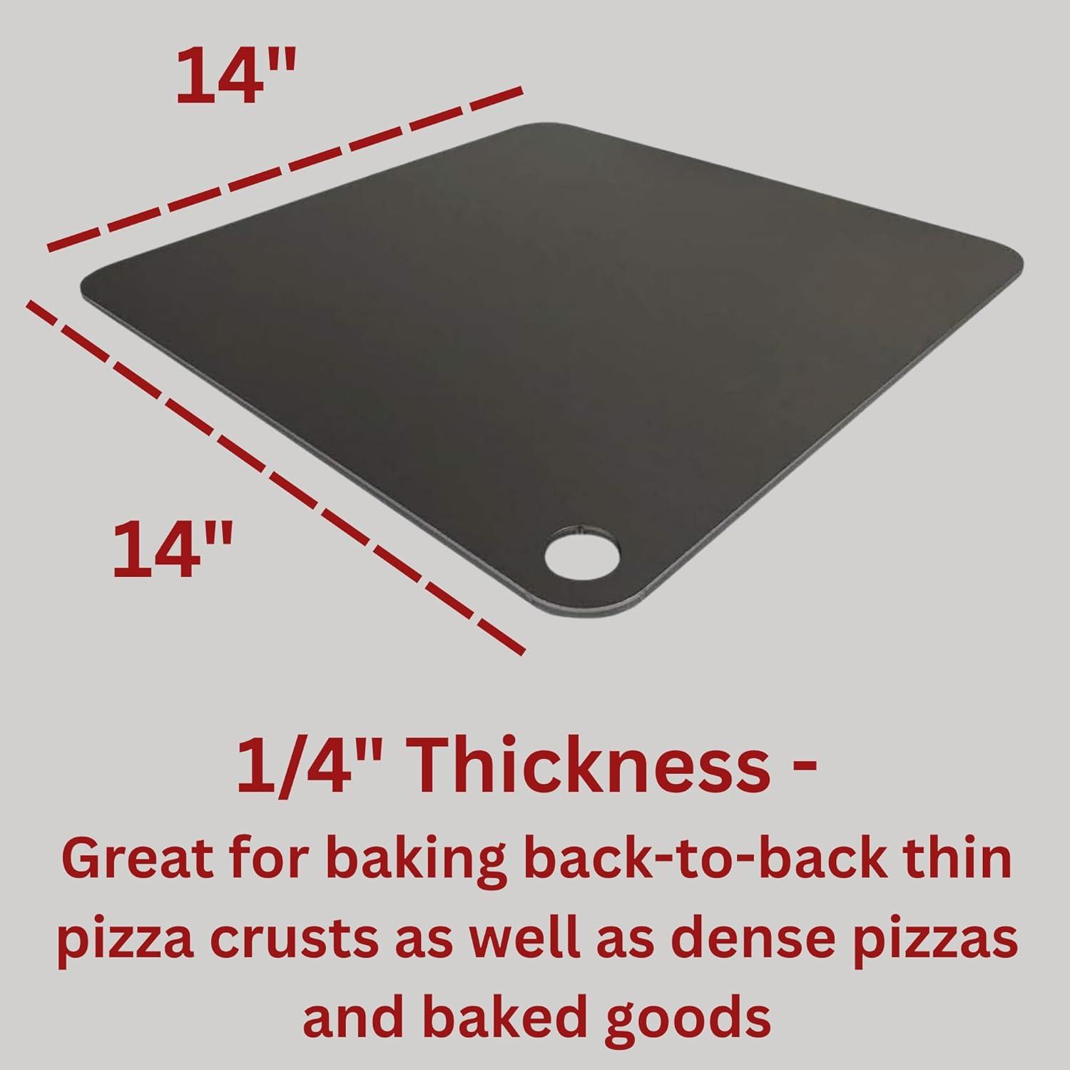 Deluxe Square Steel Pizza Plate 14" x 14"