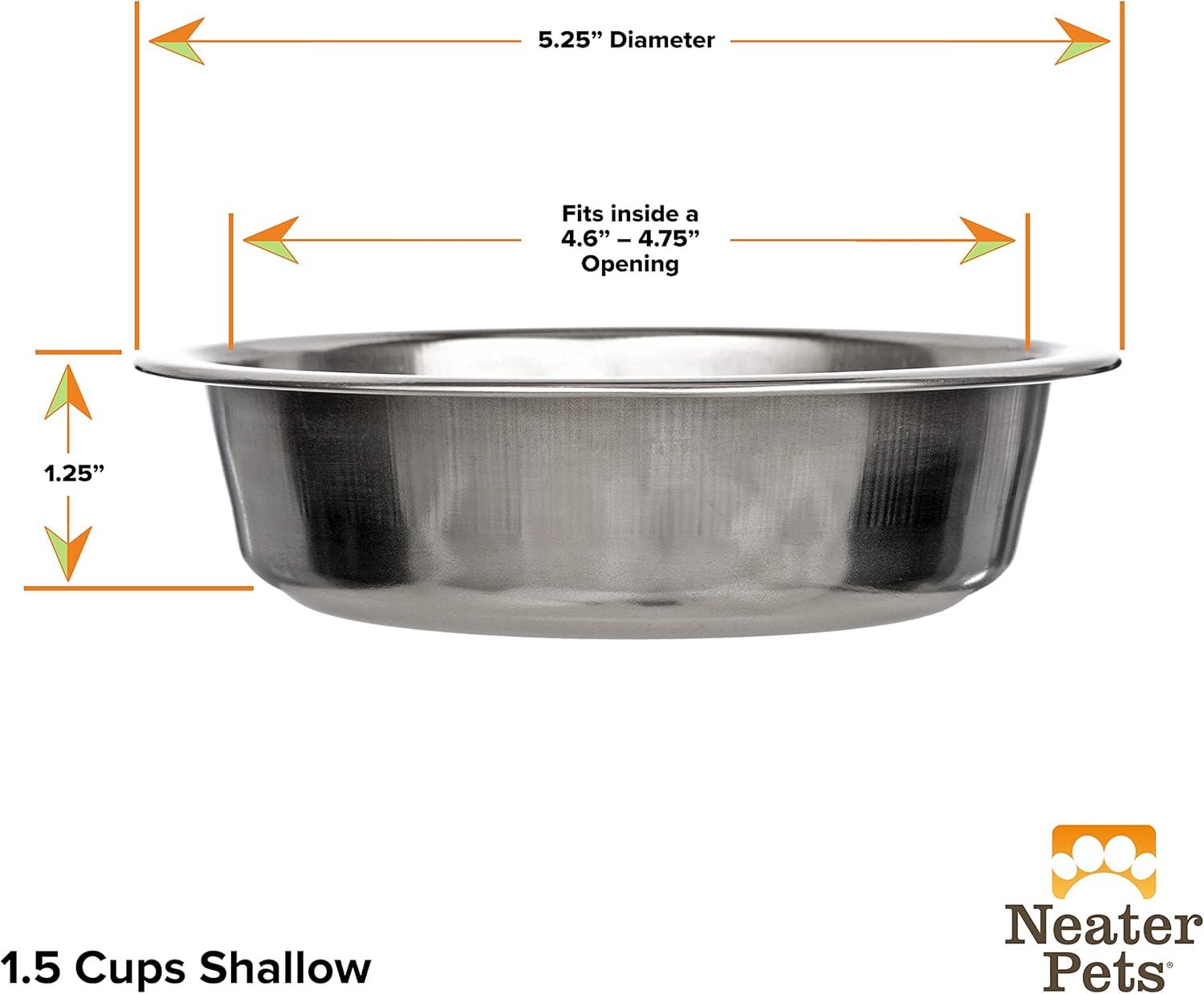 Small Stainless Steel Pet Bowl for Food and Water