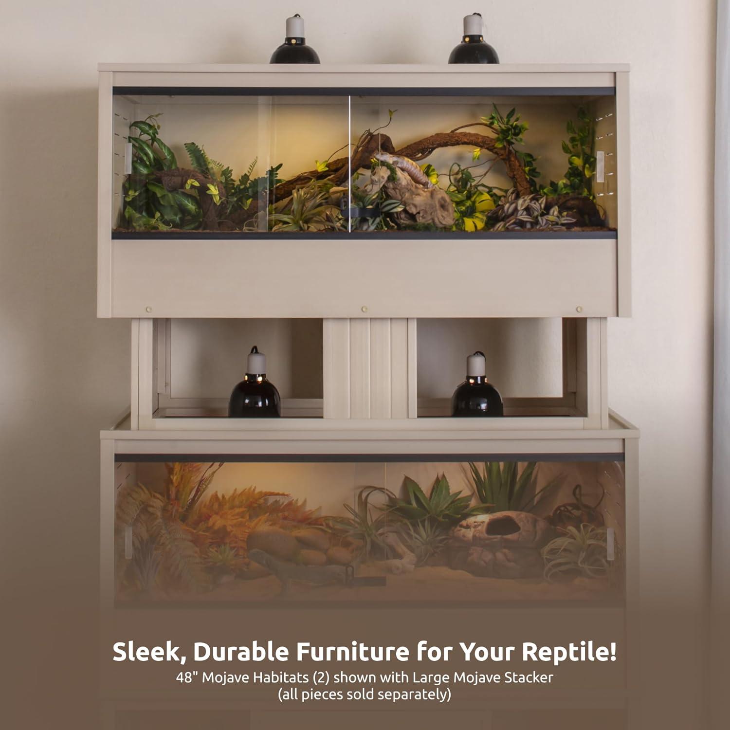 ECOFLEX®Mojave Reptile Habitat Lounge Terranium Stacker, Large- Maple