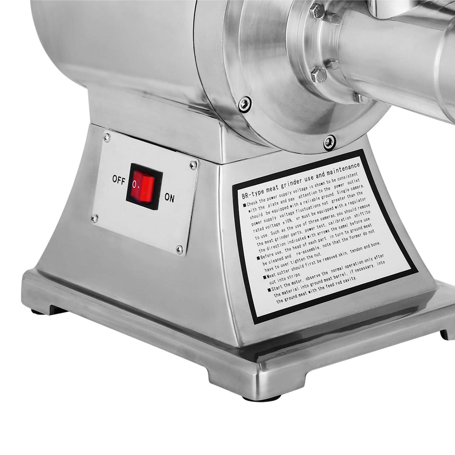 GorillaRock Meat Grinder Commercial | Electric Minced Meat Maker | Stainless Steel Meat Chopper | 250 kg (550 lbs) p/h | 110V