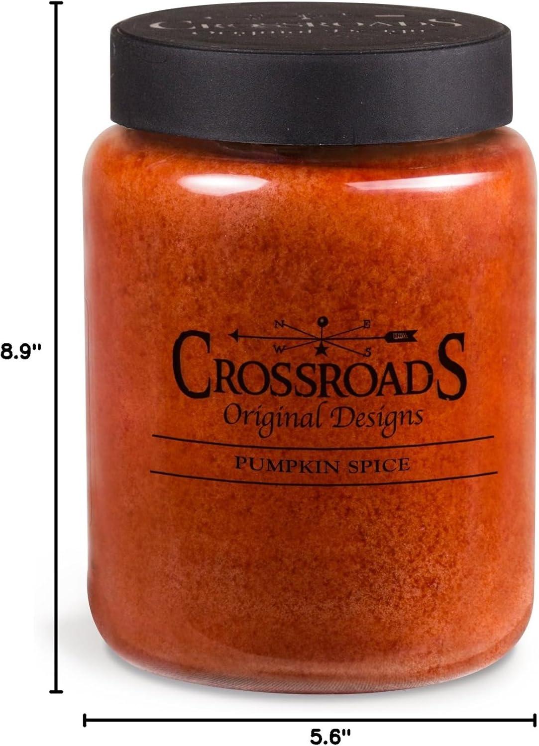 CROSSROADS ORIGINAL DESIGNS Crossroads Pumpkin Spice Scented 2-Wick Candle, 26 Ounce