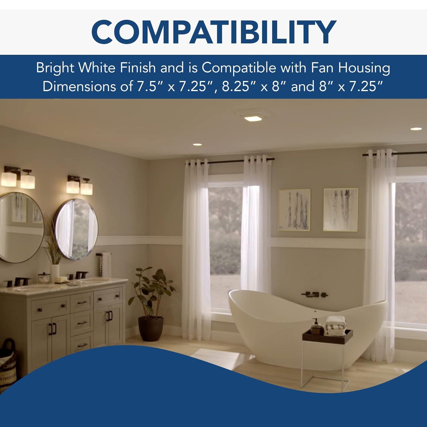 Broan Bluetooth Ceiling Mounted Ventilation Fan, White