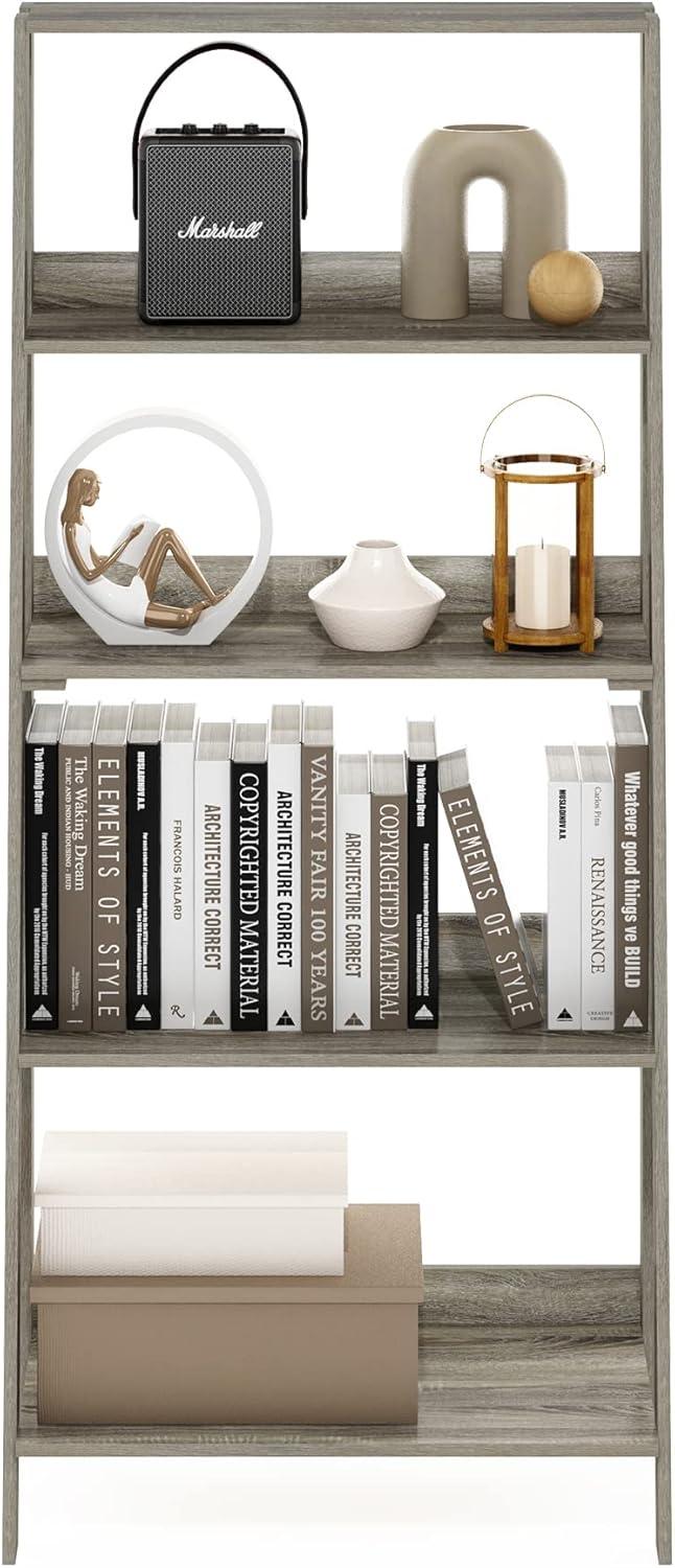 Contemporary French Oak 5-Tier Ladder Display Shelf