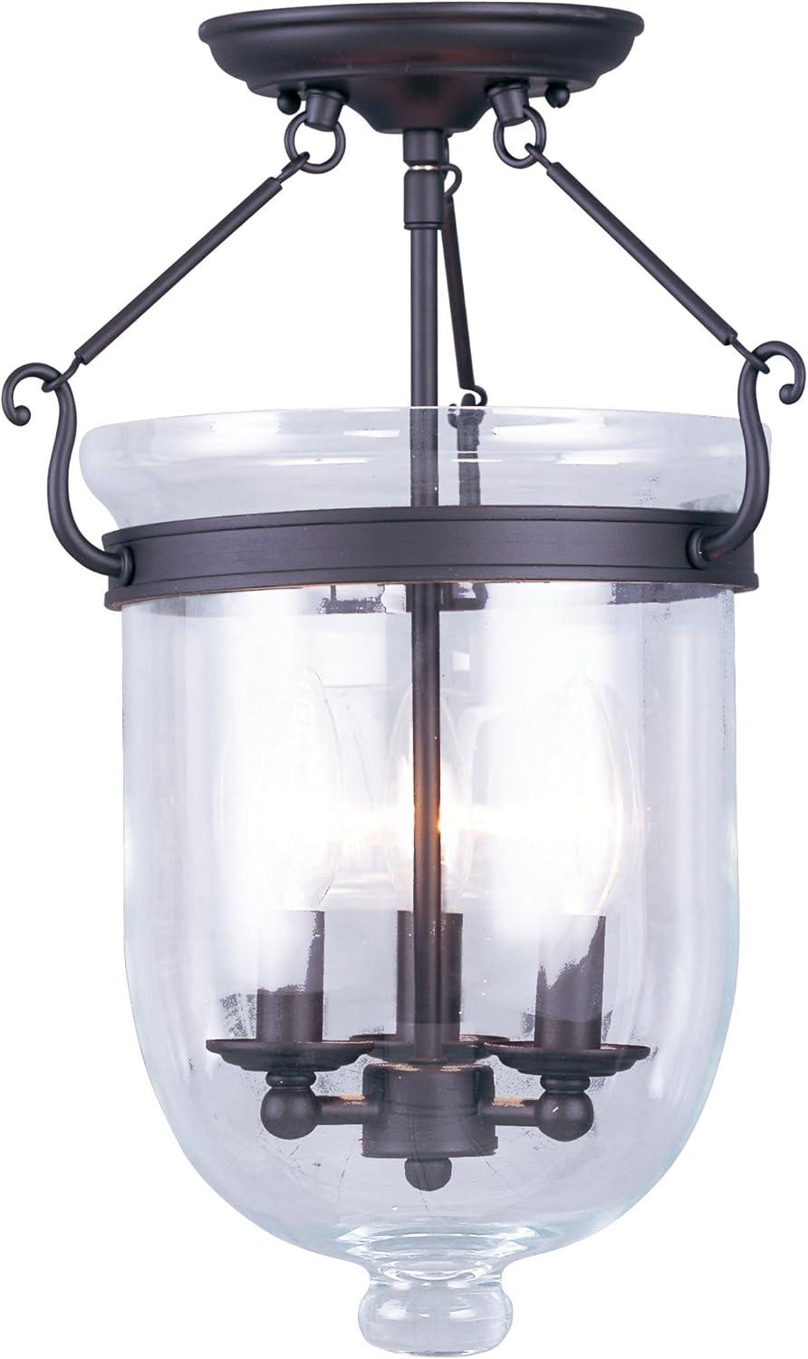 Livex Lighting - Jefferson - Height Flush Mount in Traditional Style - 12 Inches