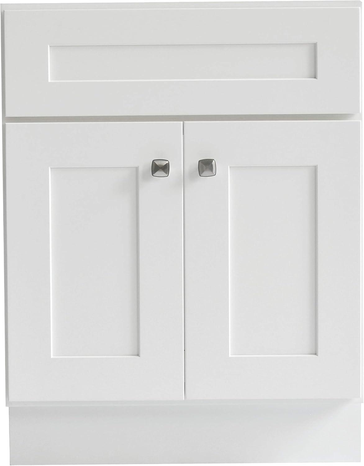 Brookings 24 Inch Bathroom Vanity, Ready to Assemble, Solid Wood, Sherwin Williams – Design House, 587063